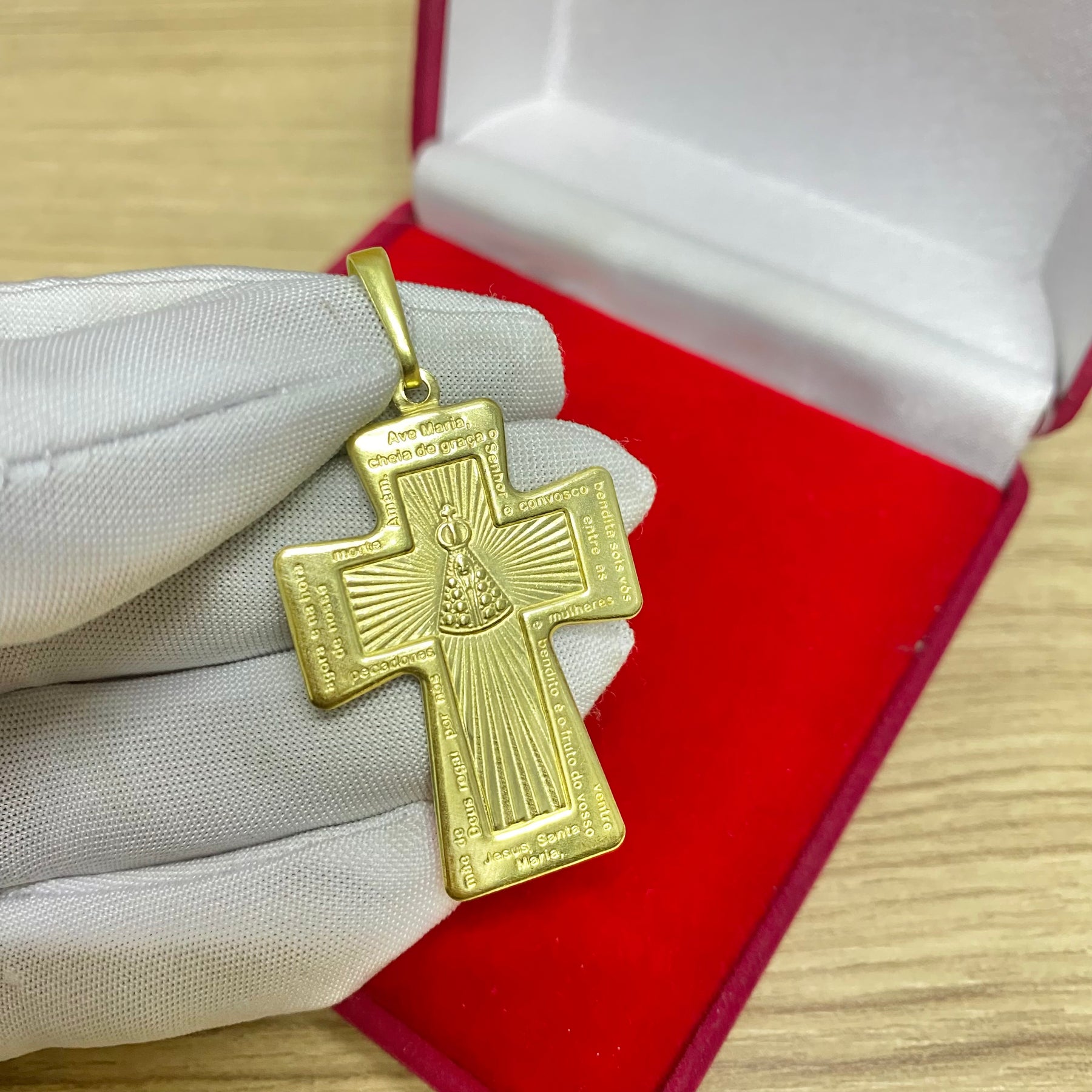PINGENTE AVE MARIA CRUZ