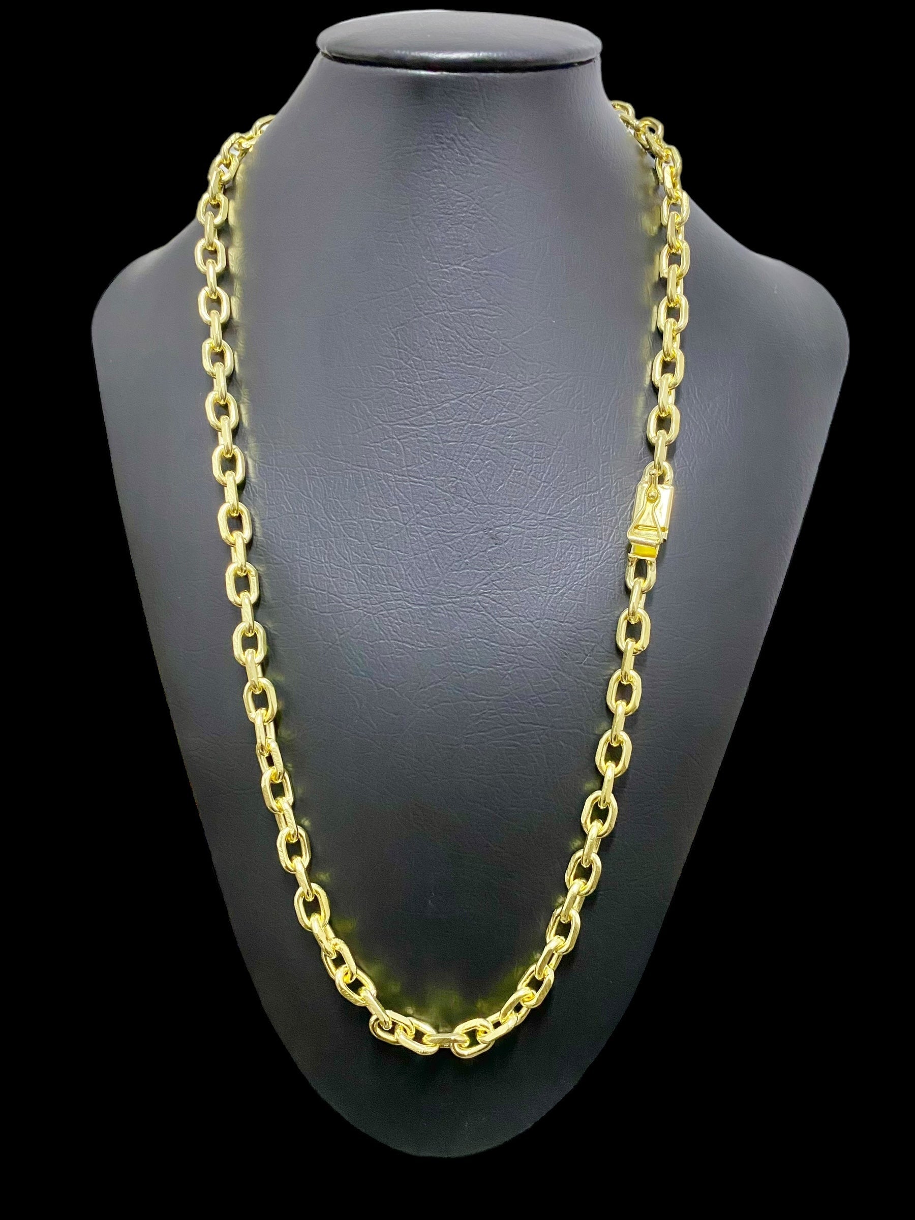 CORRENTE ELO CADEADO QUINA 10MM - 70CM + PULSEIRA BRINDE