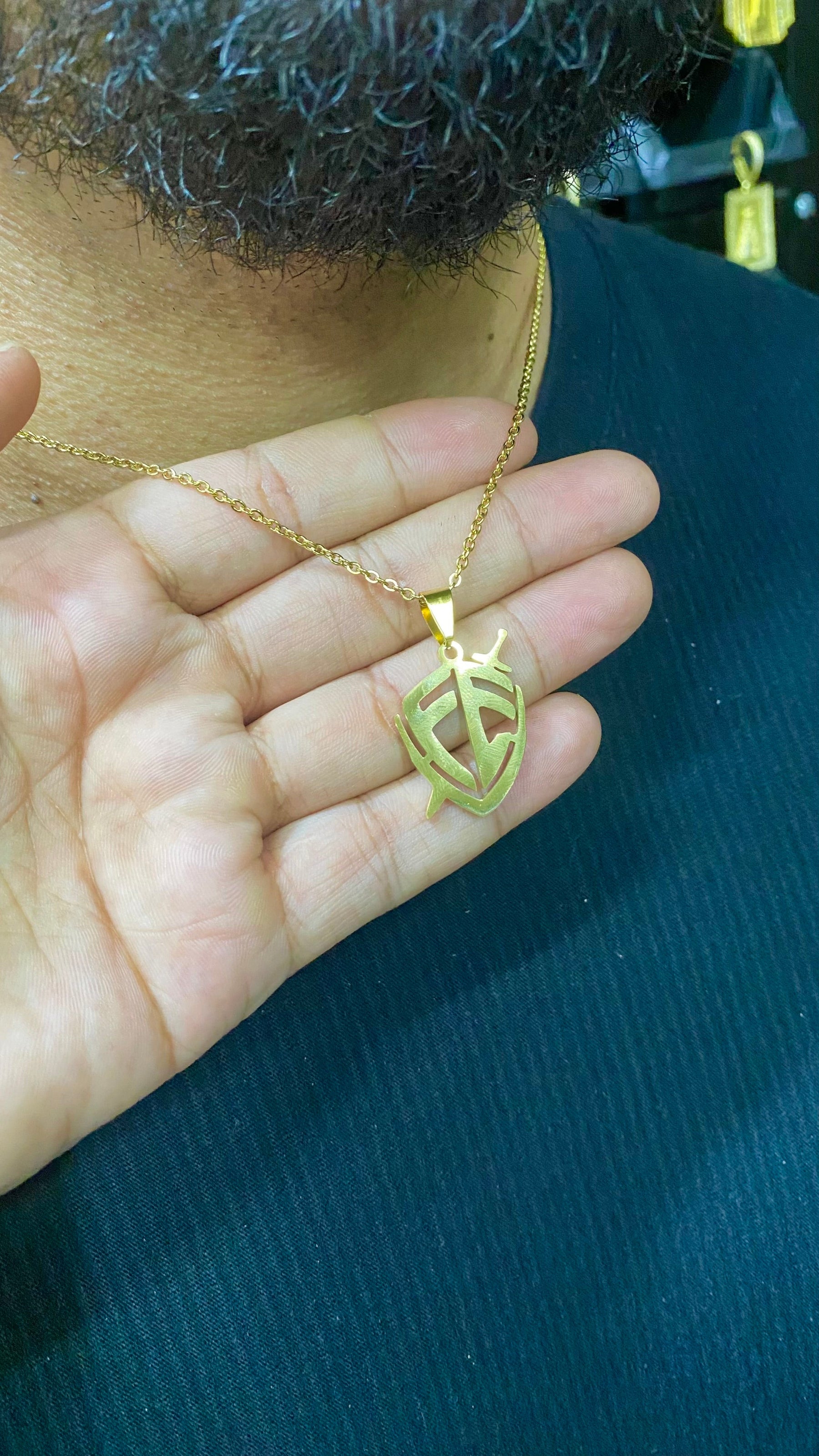 CORRENTE CADEADO 2 MM + PING FÉ ESCUDO