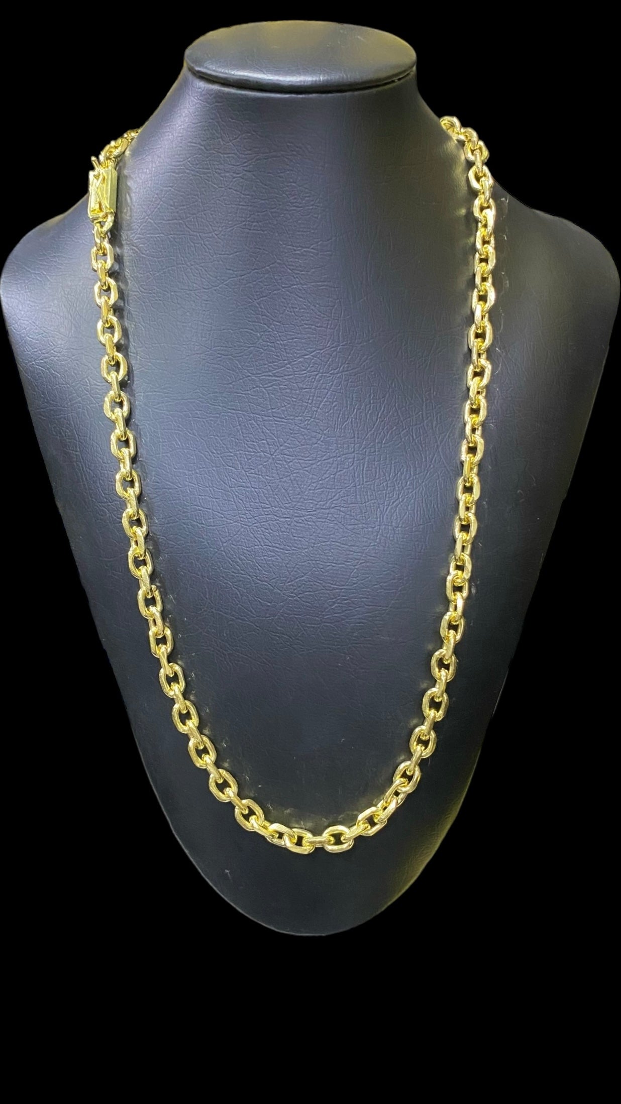 CORRENTE ELO CADEADO QUINA 10MM - 70CM + PULSEIRA BRINDE