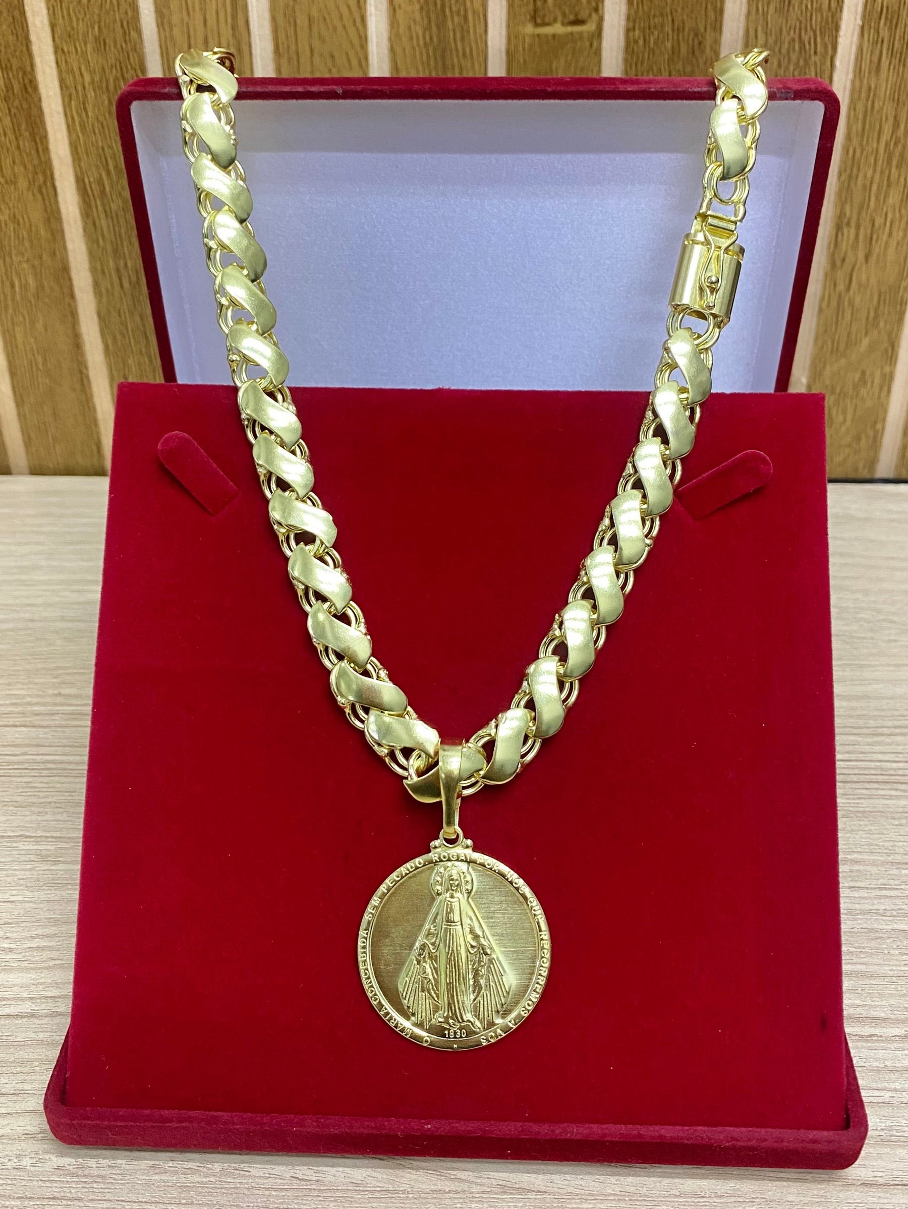 CORRENTE ELO FRISO S 12MM + PINGENTES