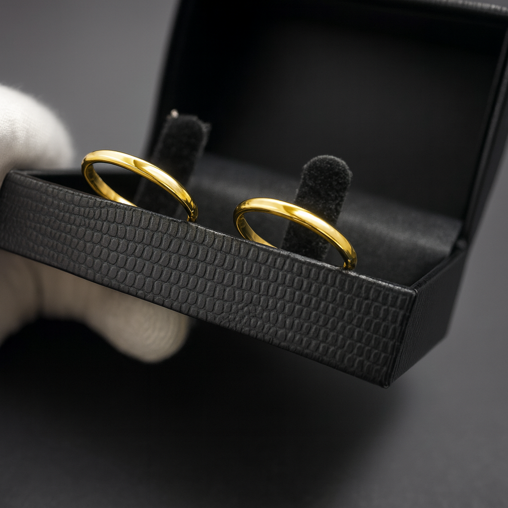 PAR DE ALIANÇAS MOD BOLEADA 2MM