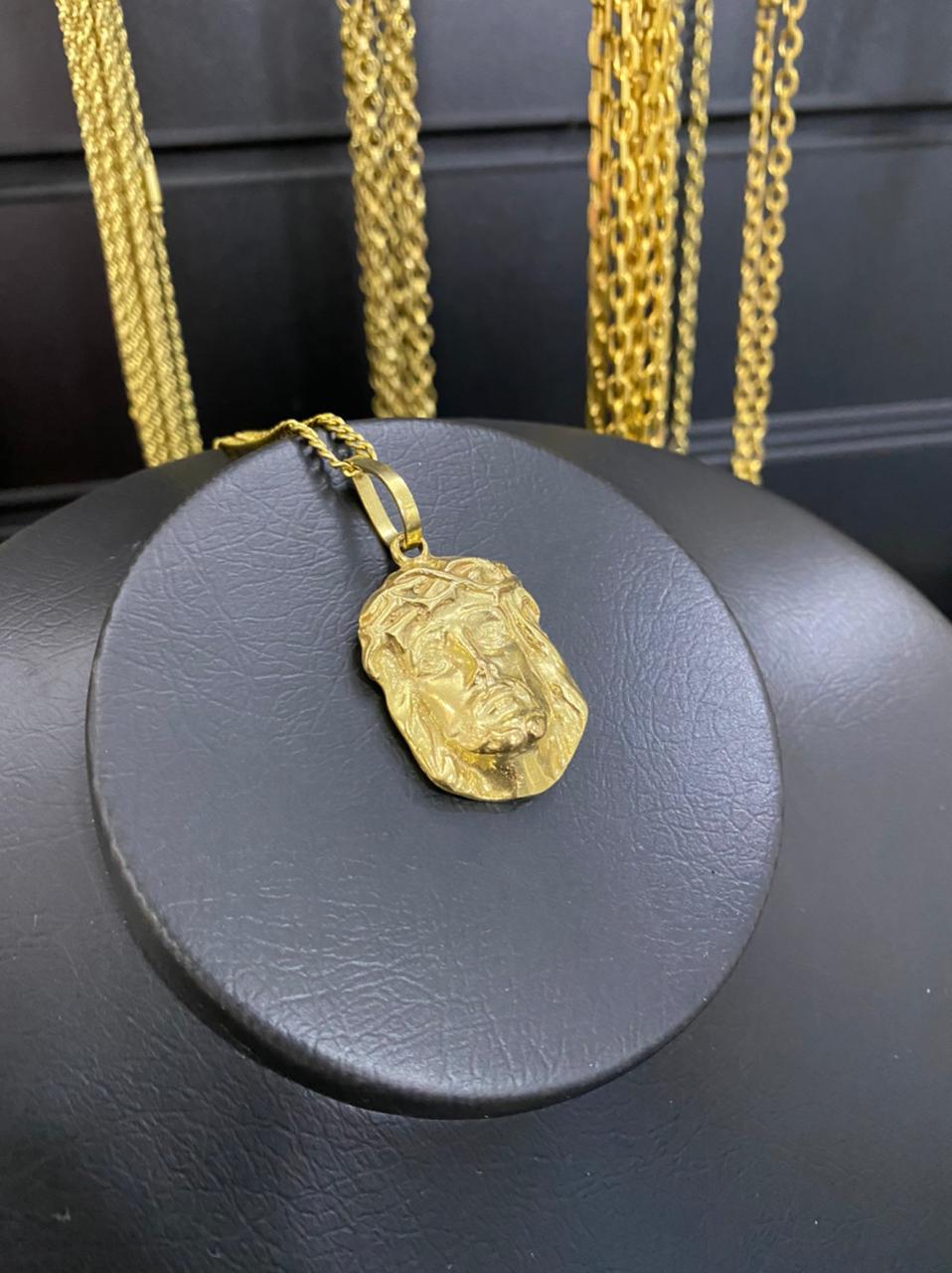 PINGENTE ROSTO DE CRISTO MEDIO - WRDJOIAS