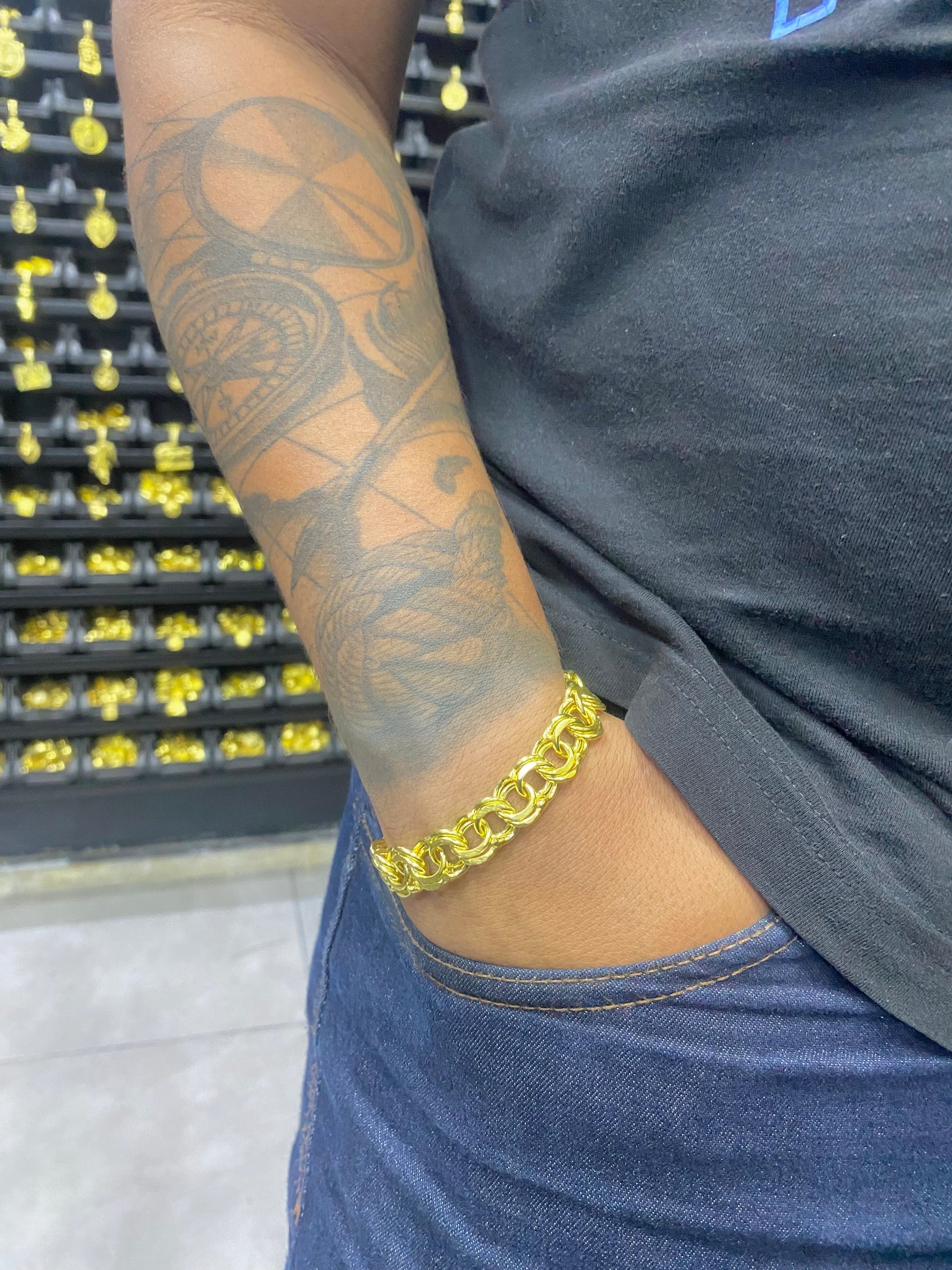 PULSEIRA FRISO DUPLO 10MM - WRDJOIAS