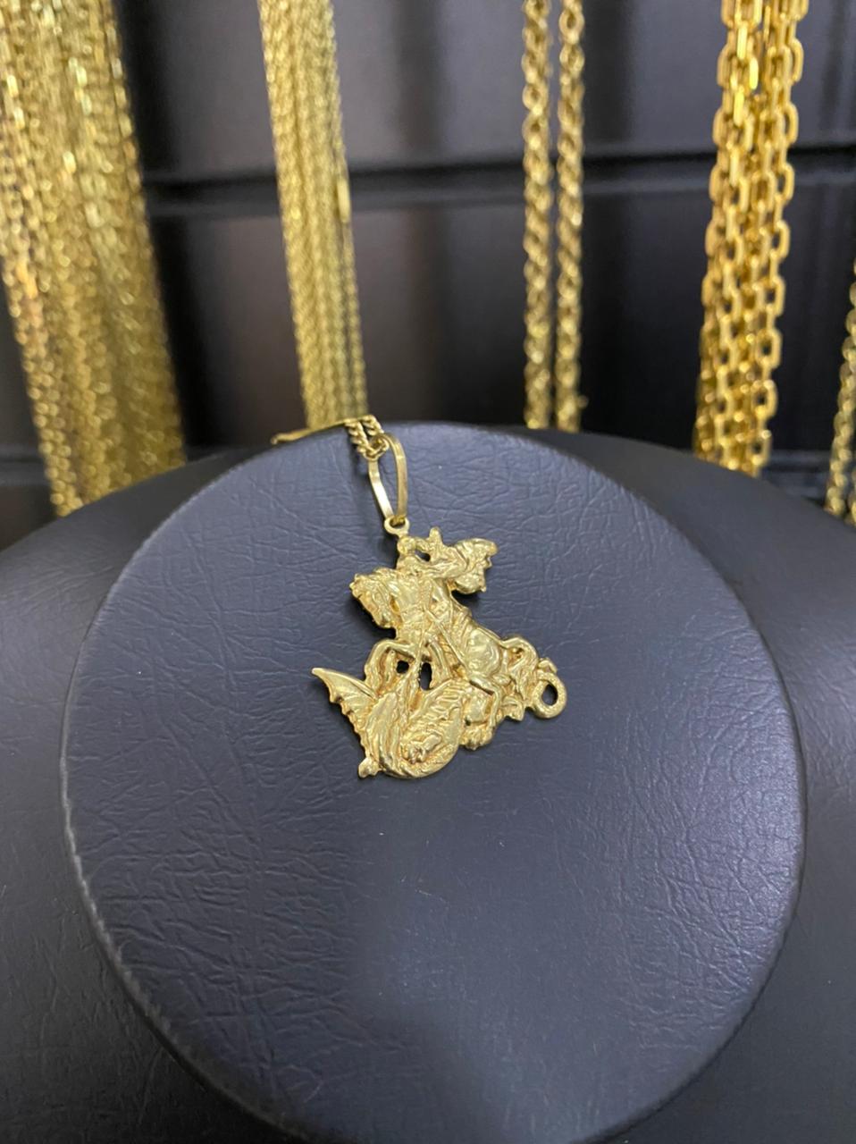 PINGENTE SÃO JORGE MEDIO - WRDJOIAS