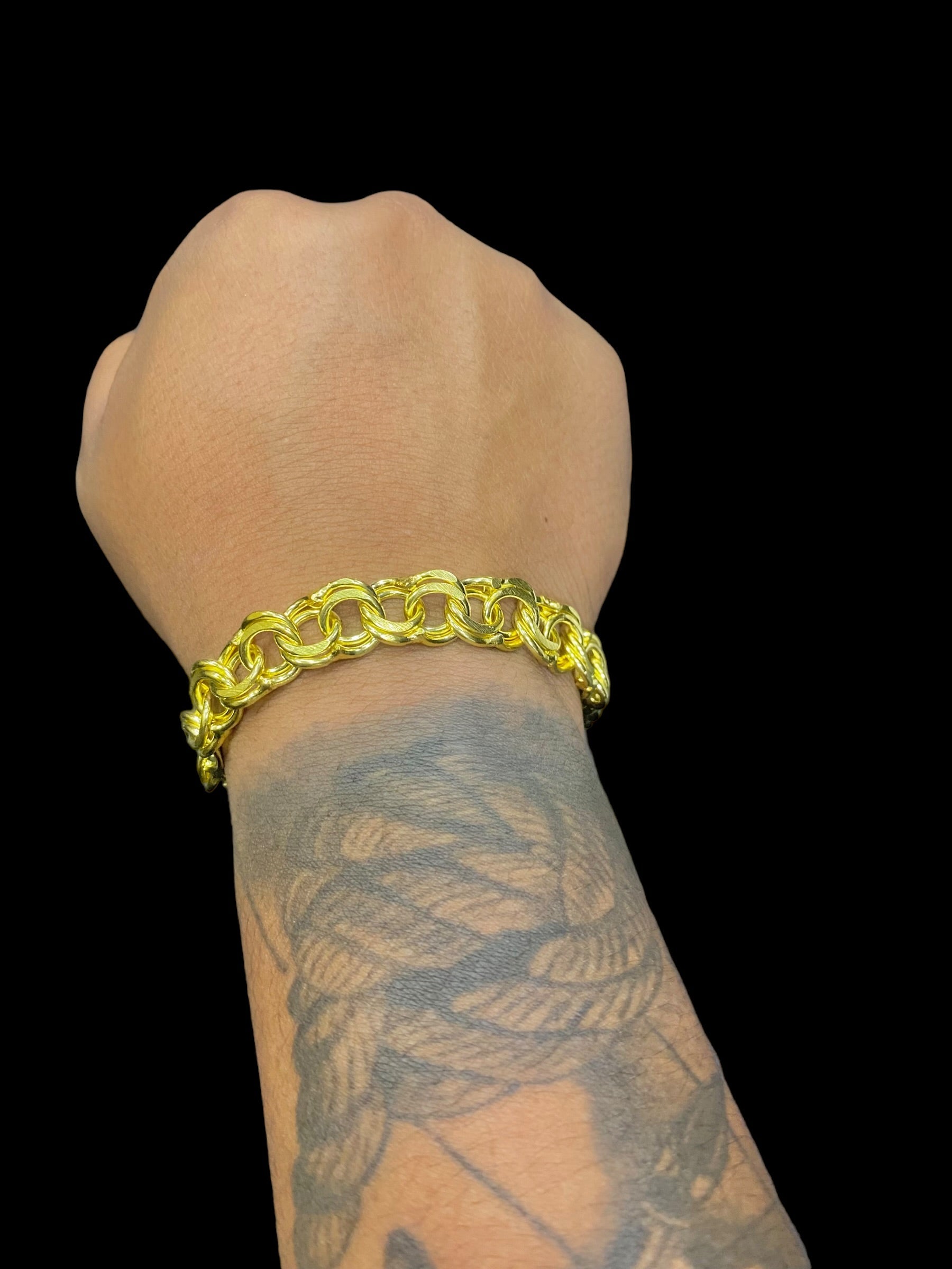 PULSEIRA FRISO DUPLO 10MM - WRDJOIAS