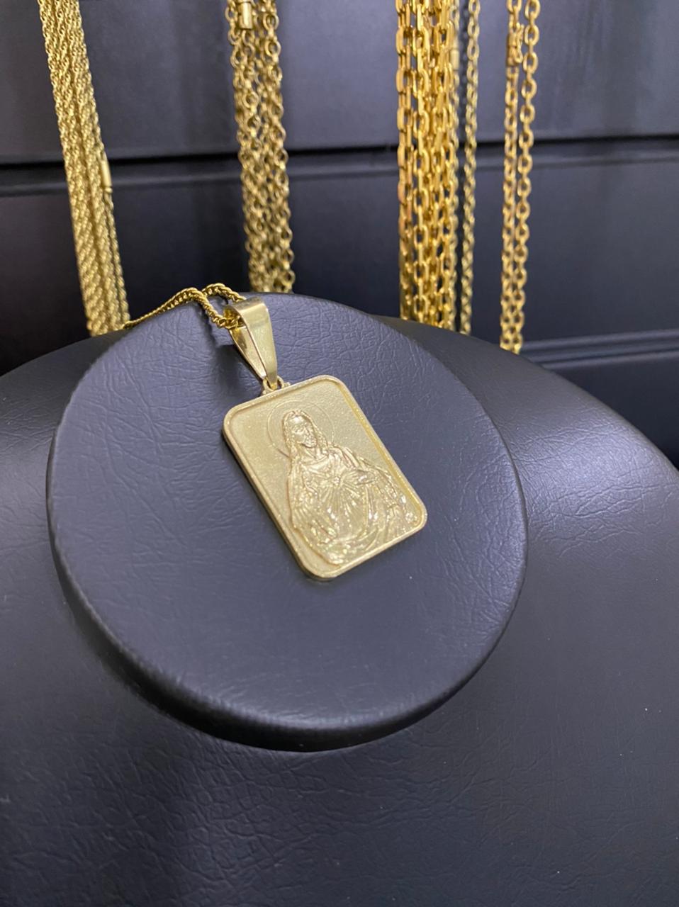 PINGENTE PLACA JESUS - WRDJOIAS