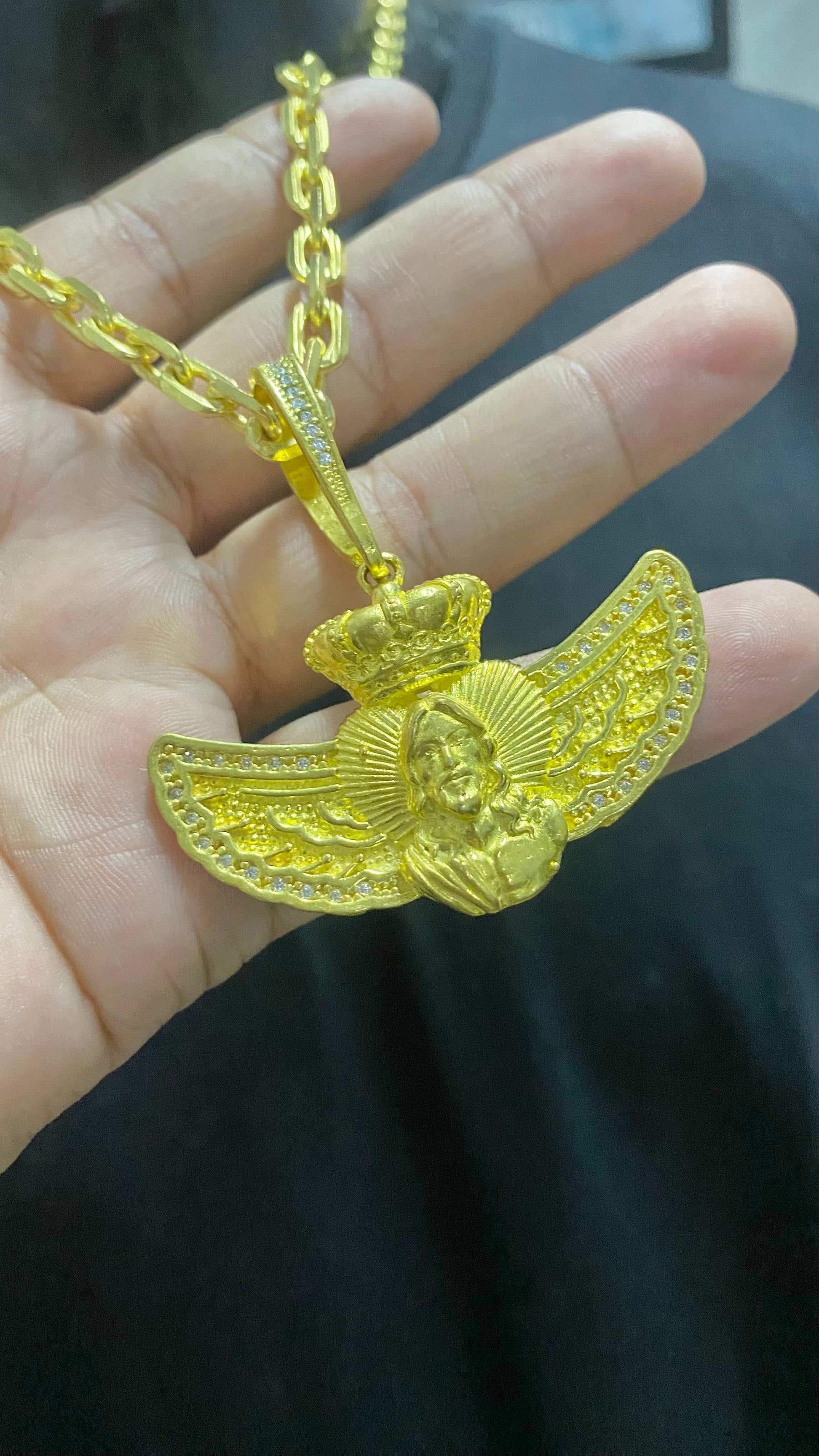 CORRENTE ELO CADEADO QUINA 8MM + PING AZAS JESUS CRAVEJADO