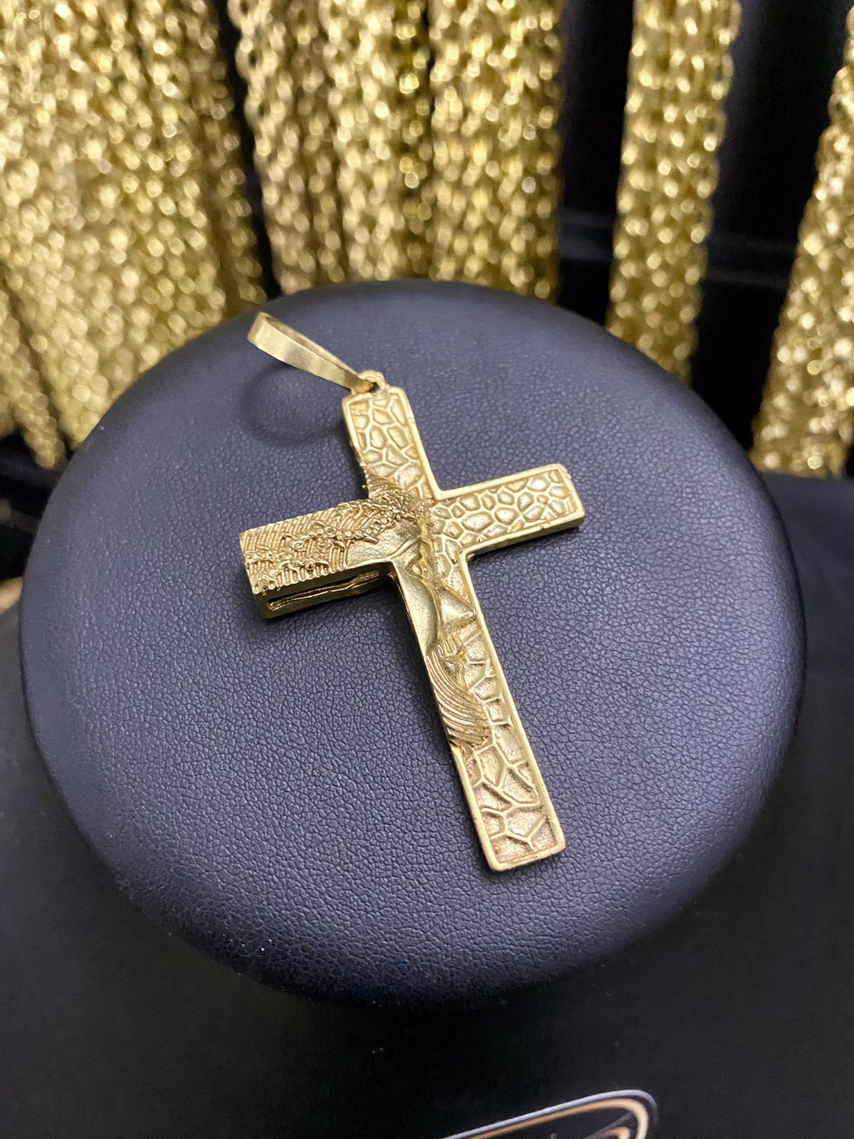 PINGENTE CRUZ FACE CRISTO 3D - WRDJOIAS