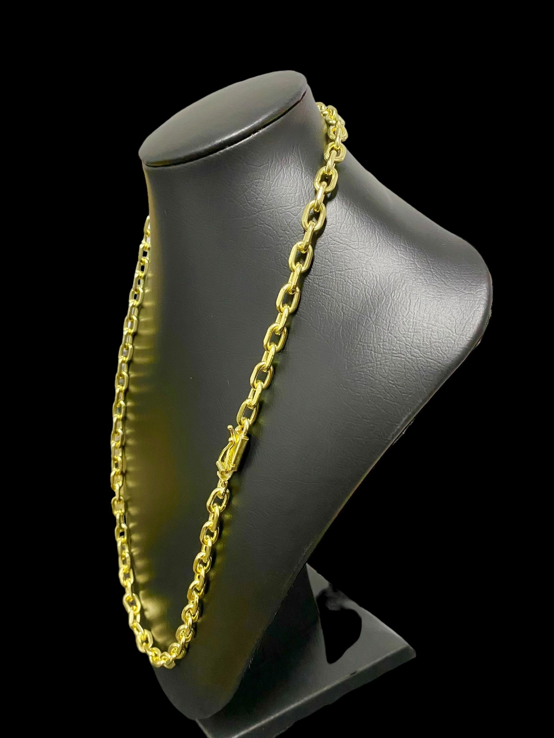 CORRENTE ELO CADEADO QUINA 10MM - 70CM + PULSEIRA BRINDE