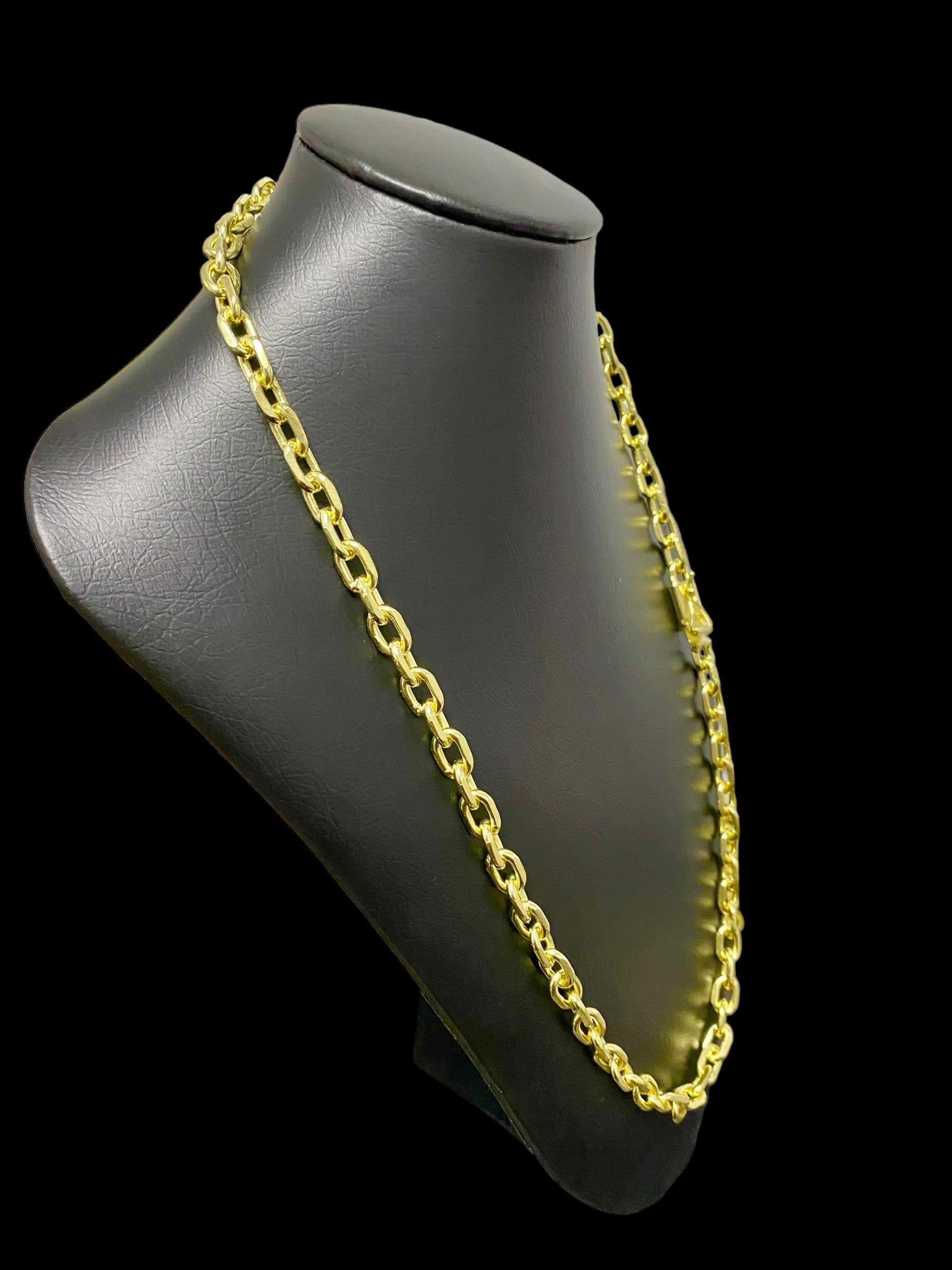 CORRENTE ELO CADEADO QUINA 10MM - 70CM + PULSEIRA BRINDE