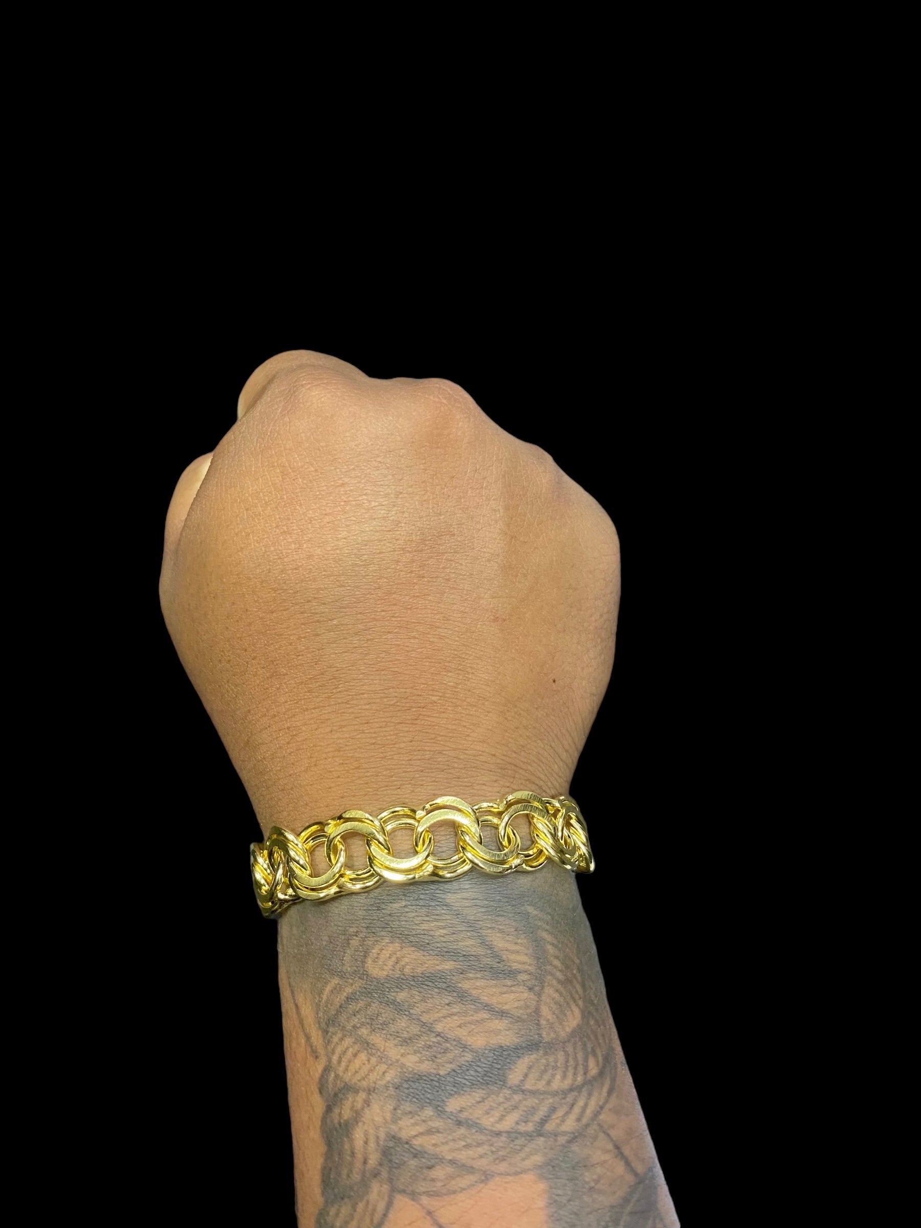 PULSEIRA FRISO DUPLO 10MM - WRDJOIAS