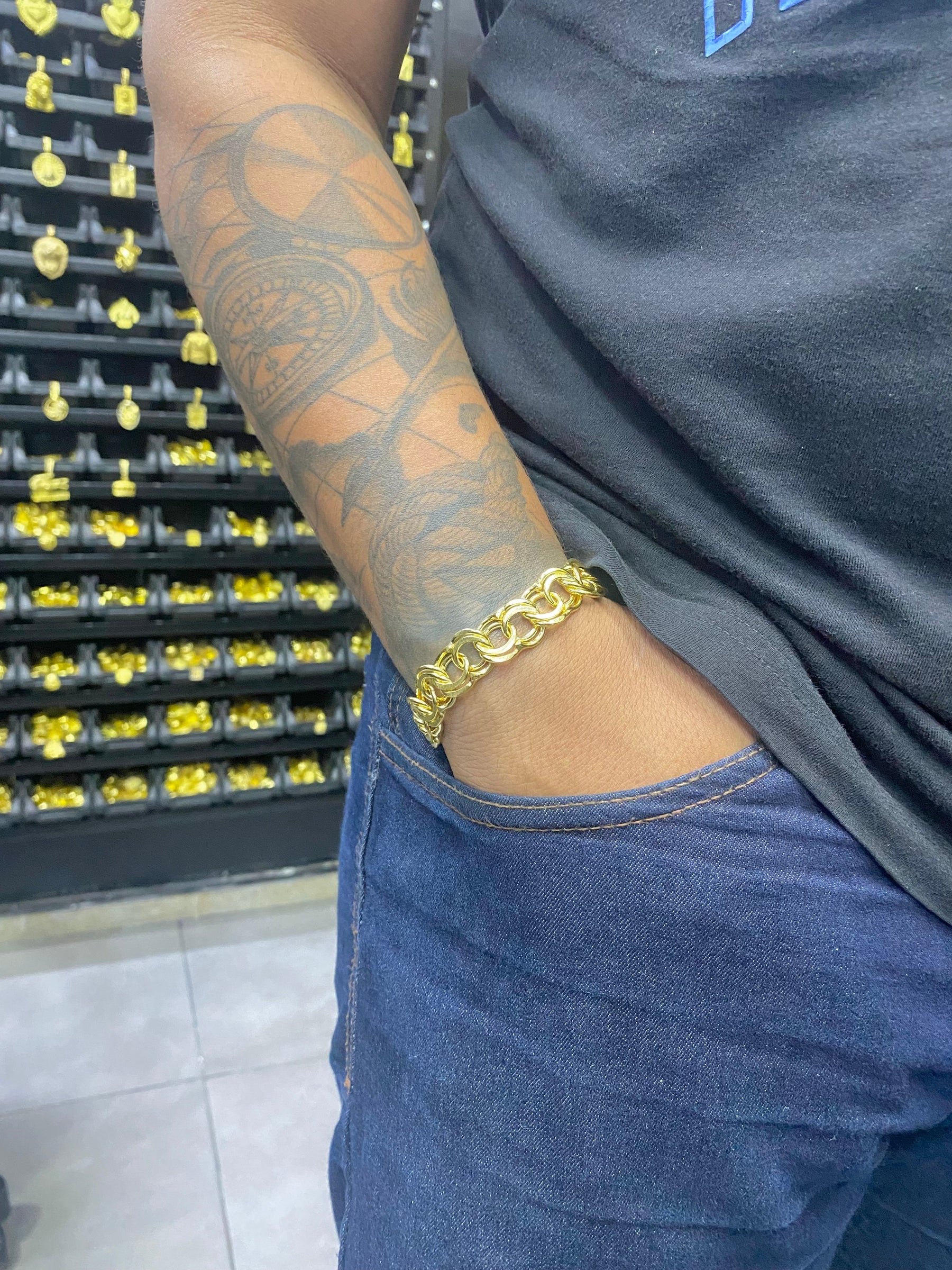 PULSEIRA FRISO DUPLO 10MM - WRDJOIAS