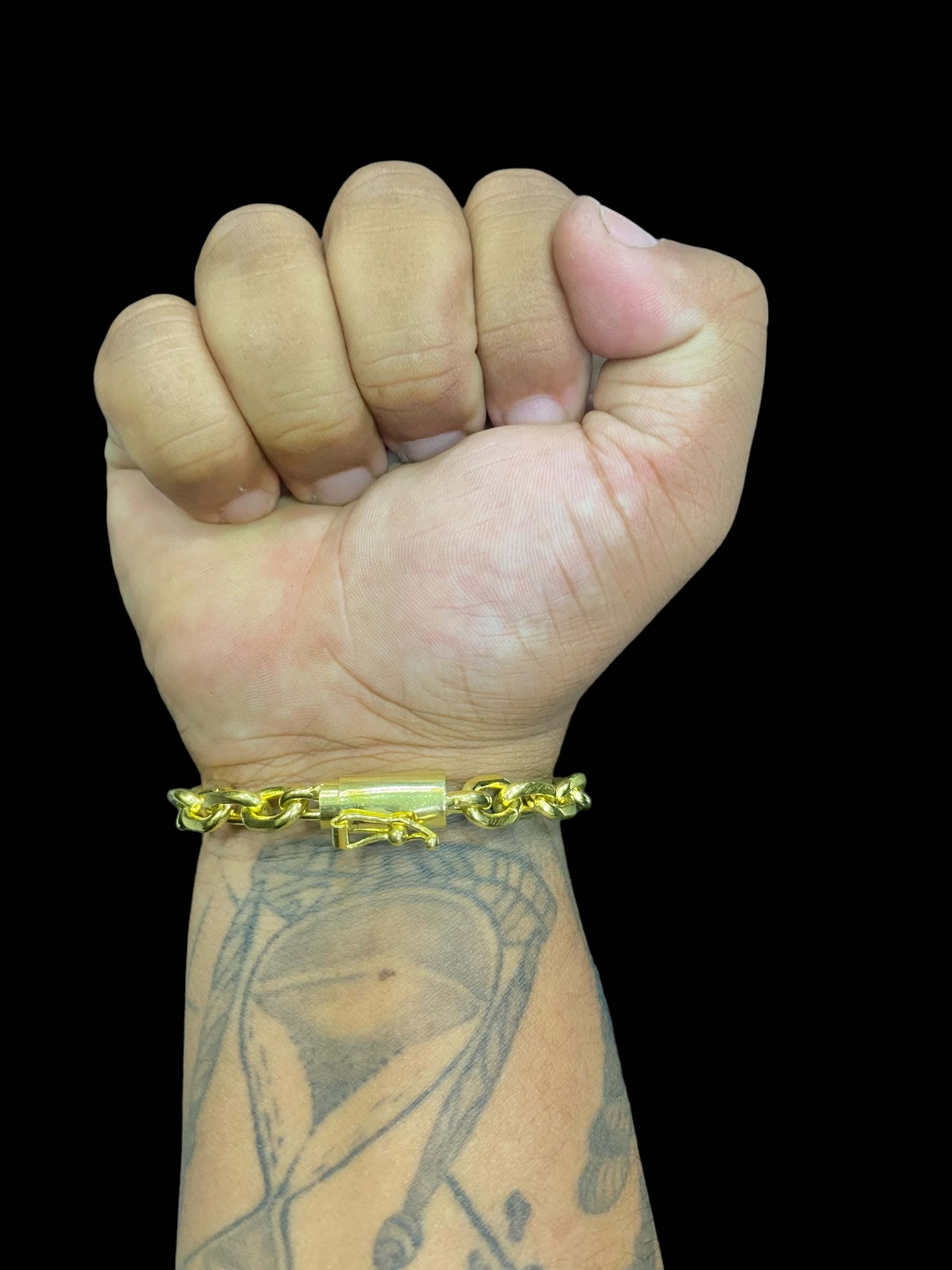 PULSEIRA CADEADO QUINA 8MM - WRDJOIAS