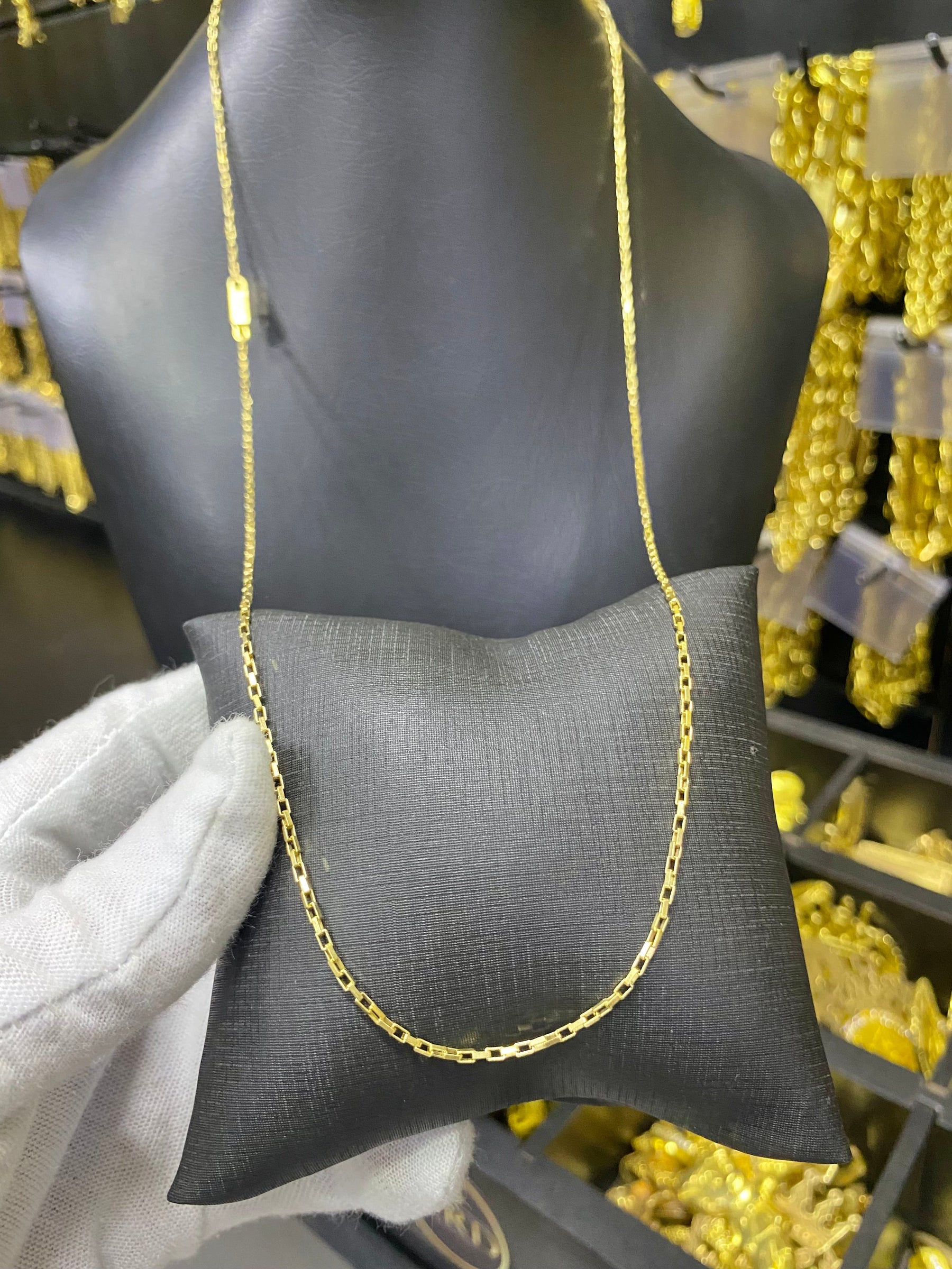 CORRENTE ELO TIJOLINHO 1MM - 70CM