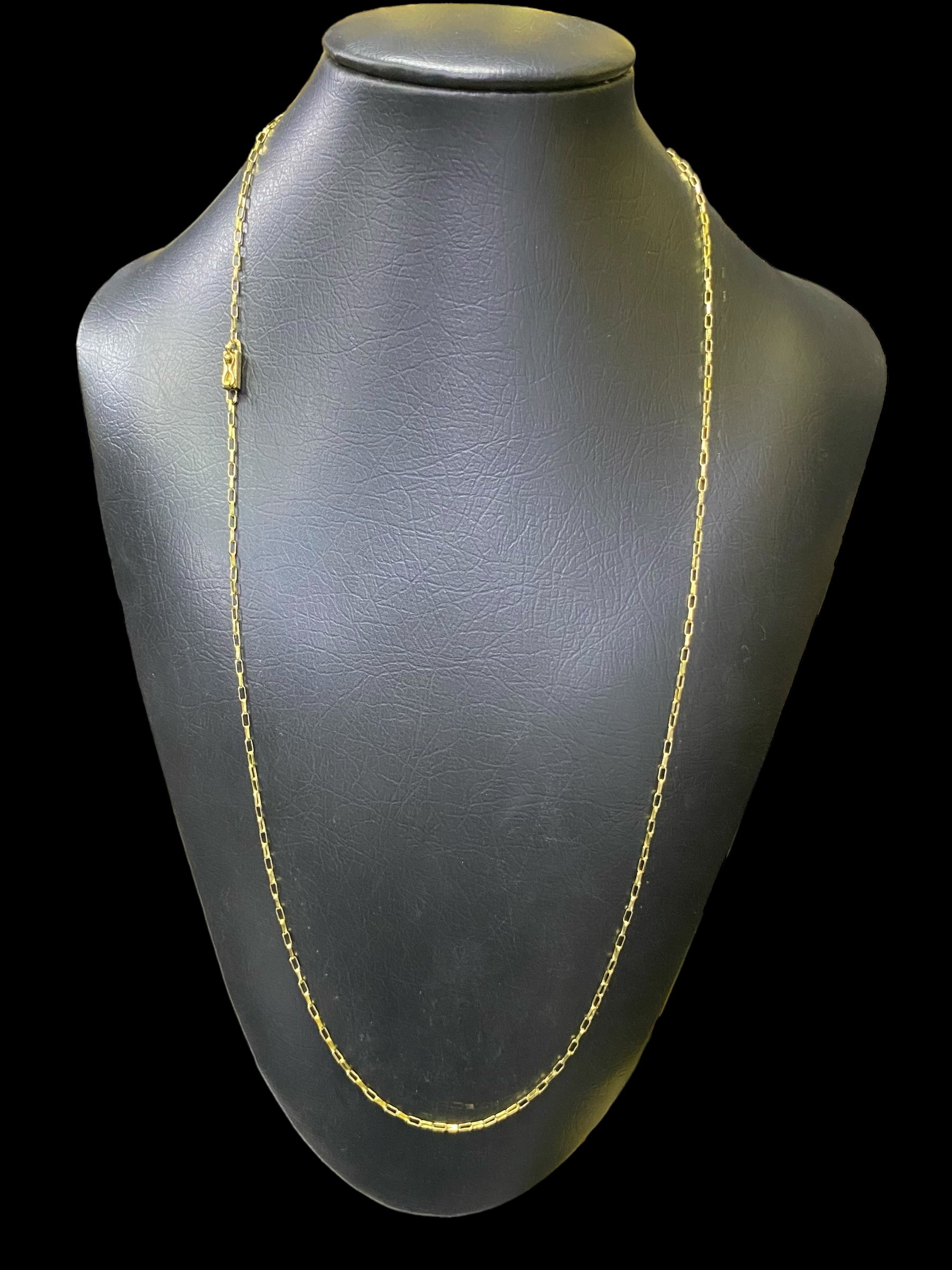 CORRENTE ELO TIJOLINHO LONG 1MM - 70CM