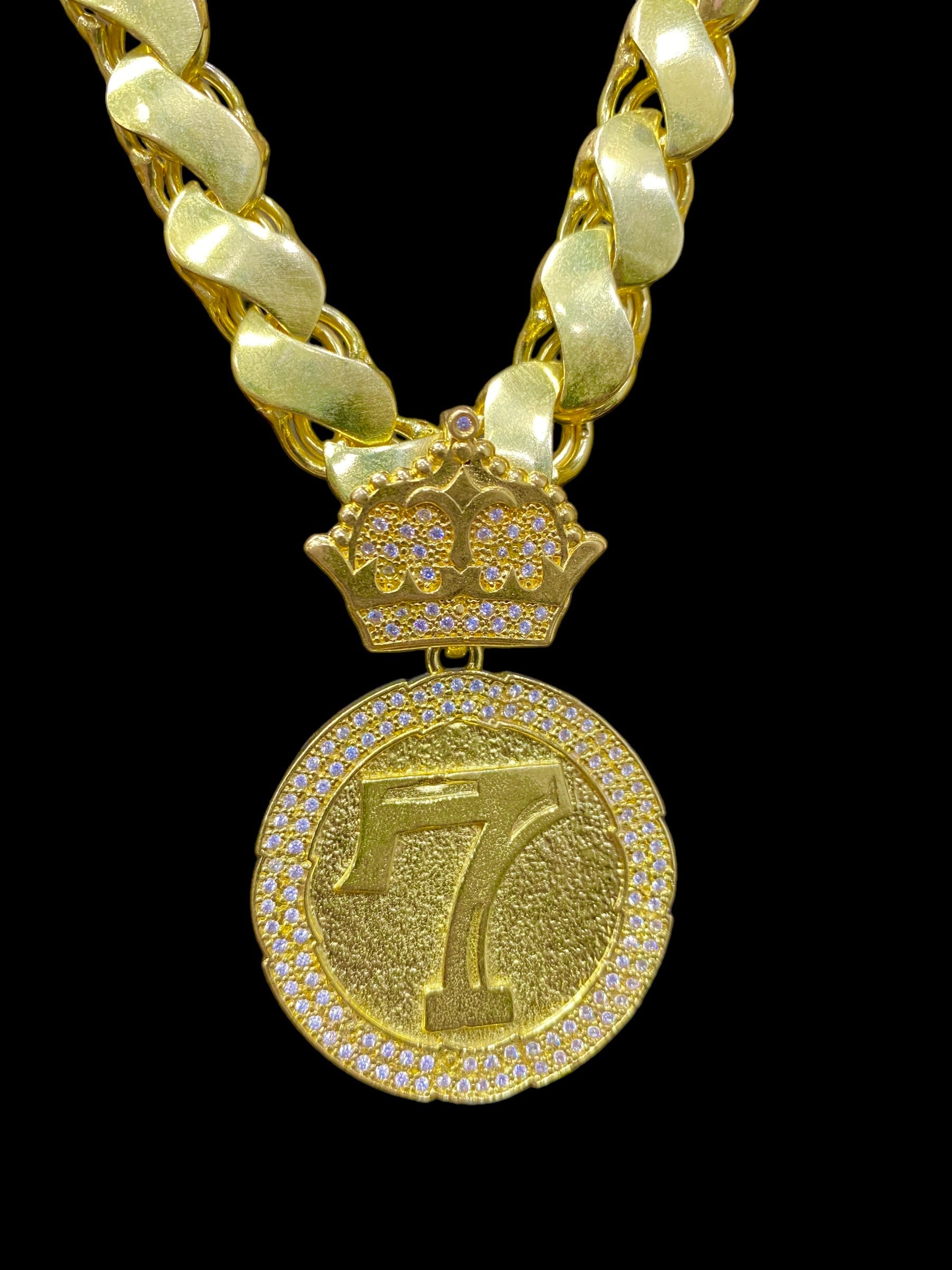 PINGENTE REDONDO 7 CRAVEJADO - WRDJOIAS