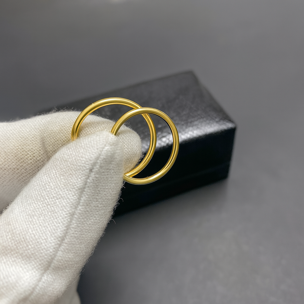 PAR DE ALIANÇAS MOD BOLEADA 2MM