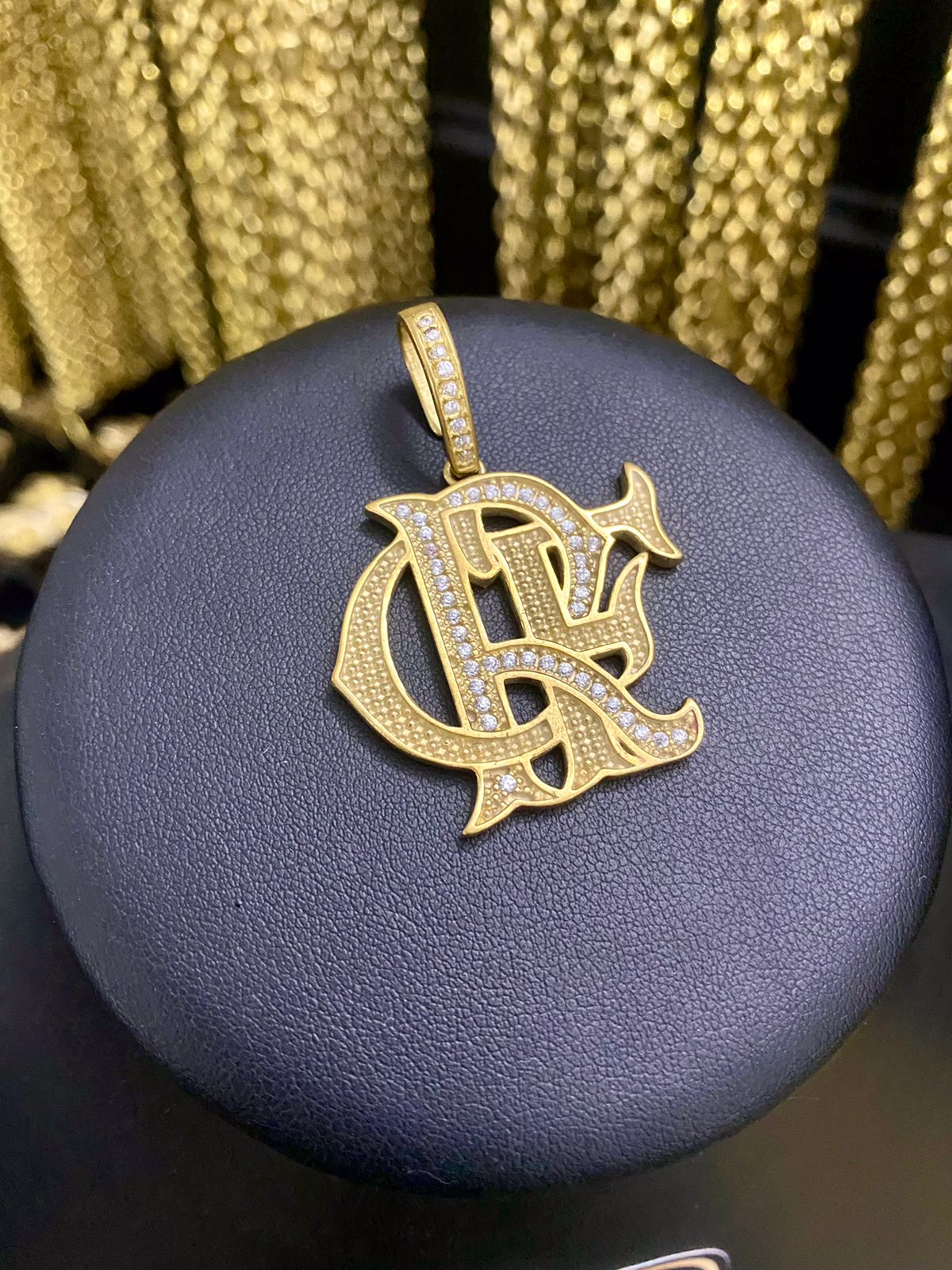 PINGENTE CRF FLAMENGO CRAVEJADO - WRDJOIAS