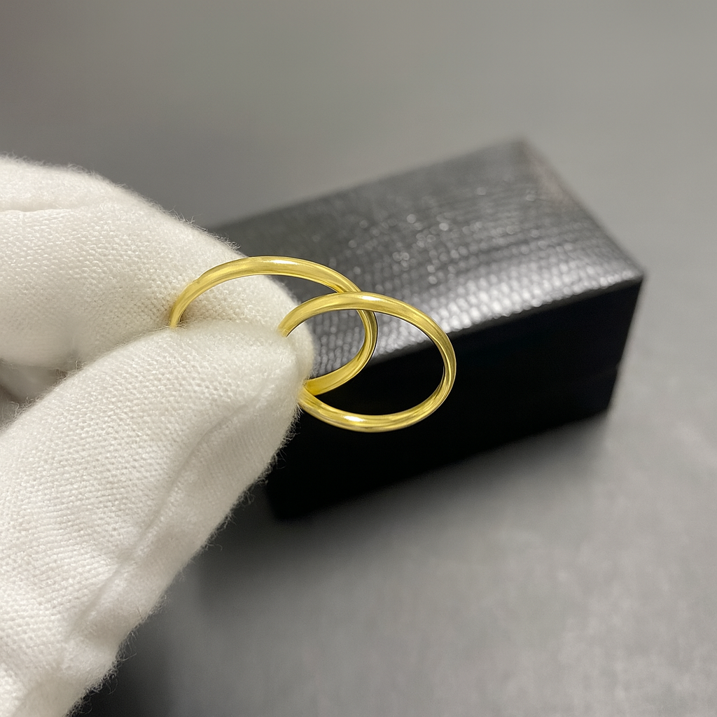 PAR DE ALIANÇAS MOD BOLEADA 2MM