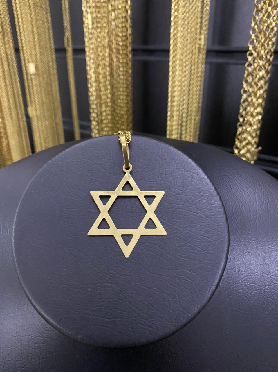 PINGENTE ESTRELA DE DAVID VAZADA - WRDJOIAS