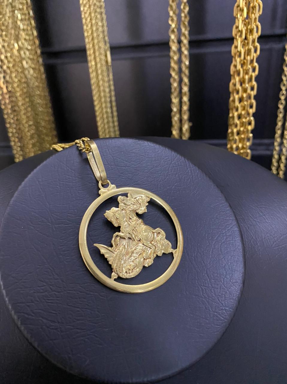 PINGENTE SÃO JORGE VAZADA - WRDJOIAS