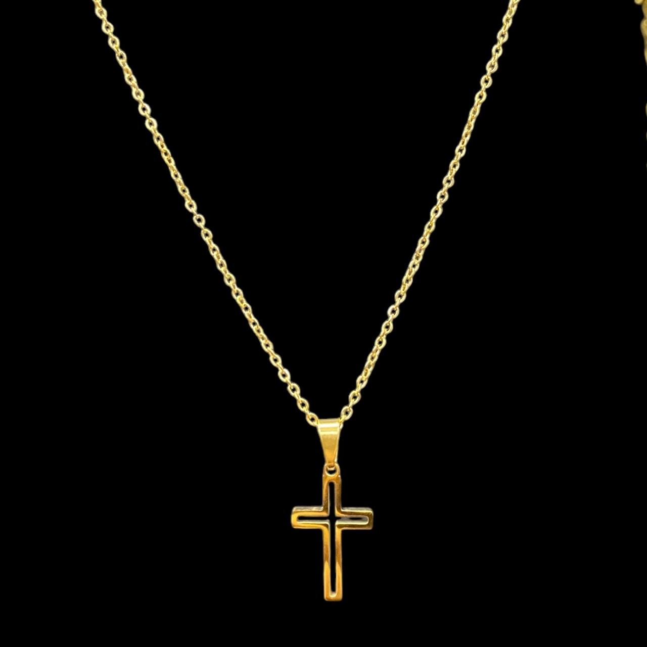 CORRENTE CADEADO 2 MM + PING CRUZ VAZADA