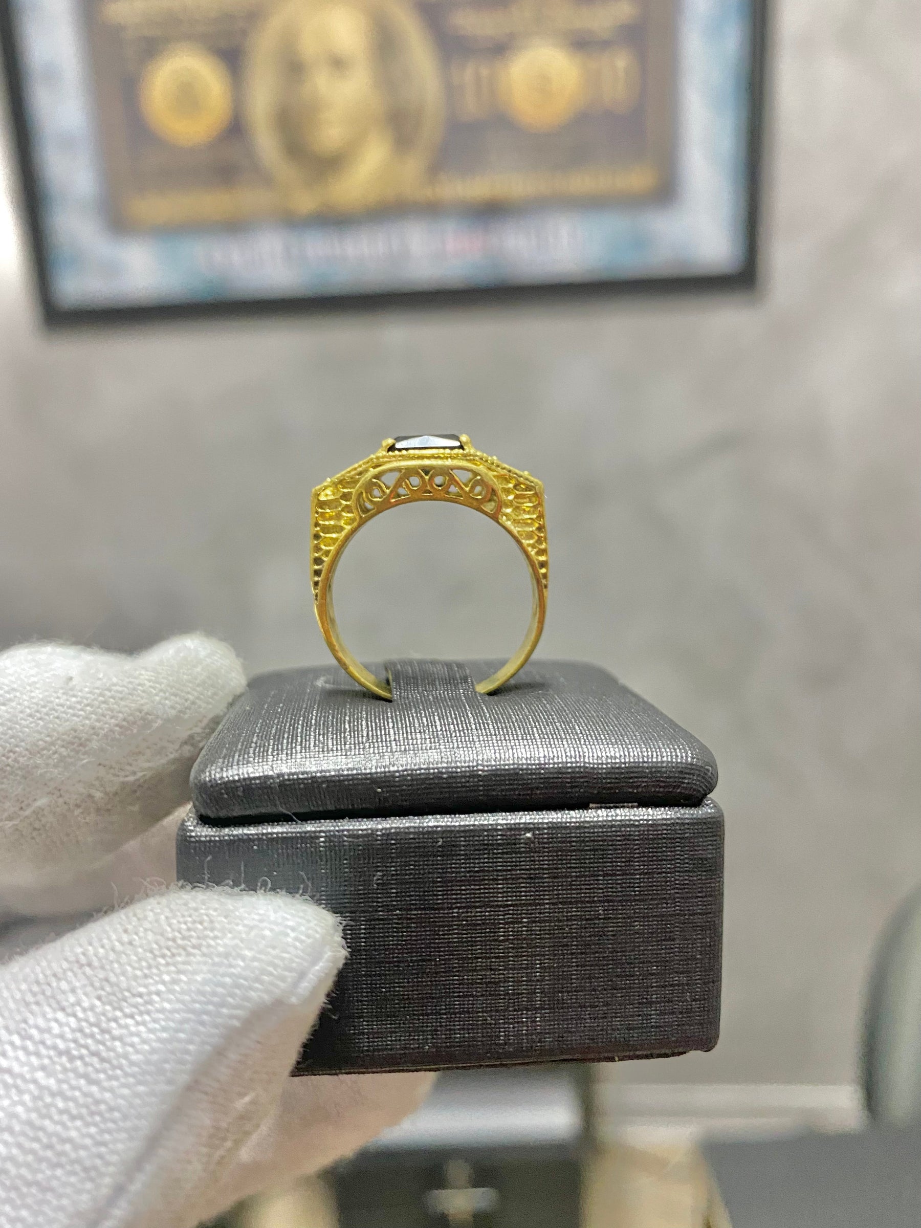 ANEL FORMATURA PEDRA PRETA - WRDJOIAS