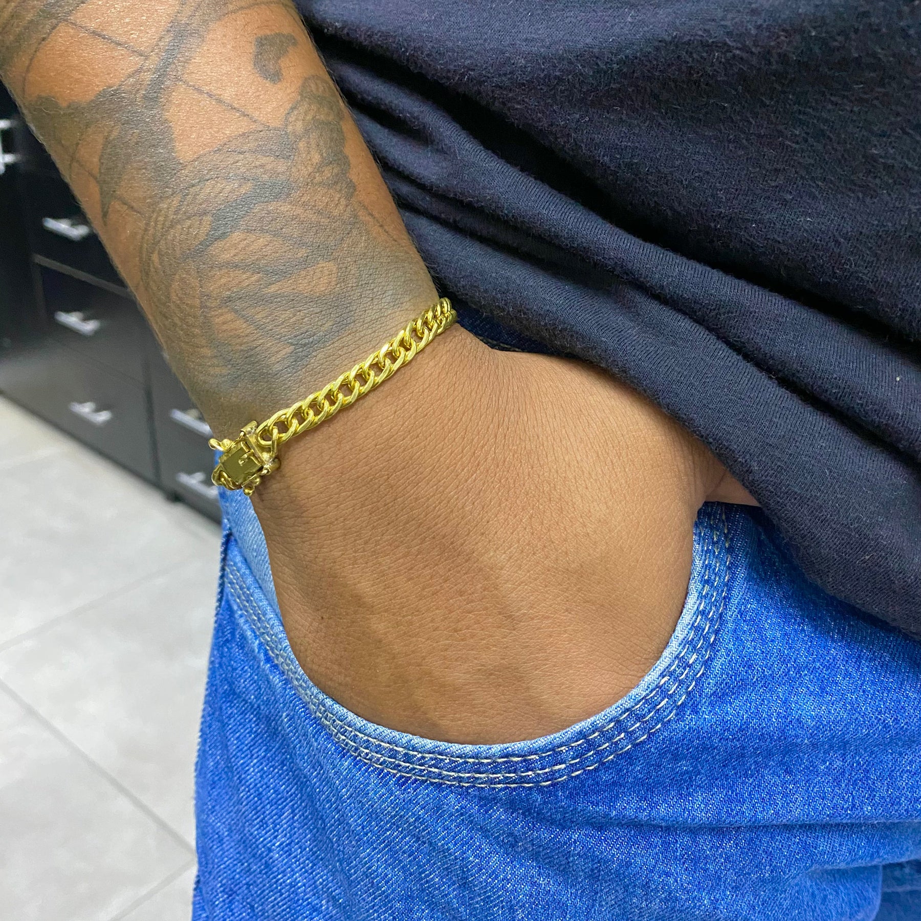 PULSEIRA ELO GRUMET 4MM - WRDJOIAS