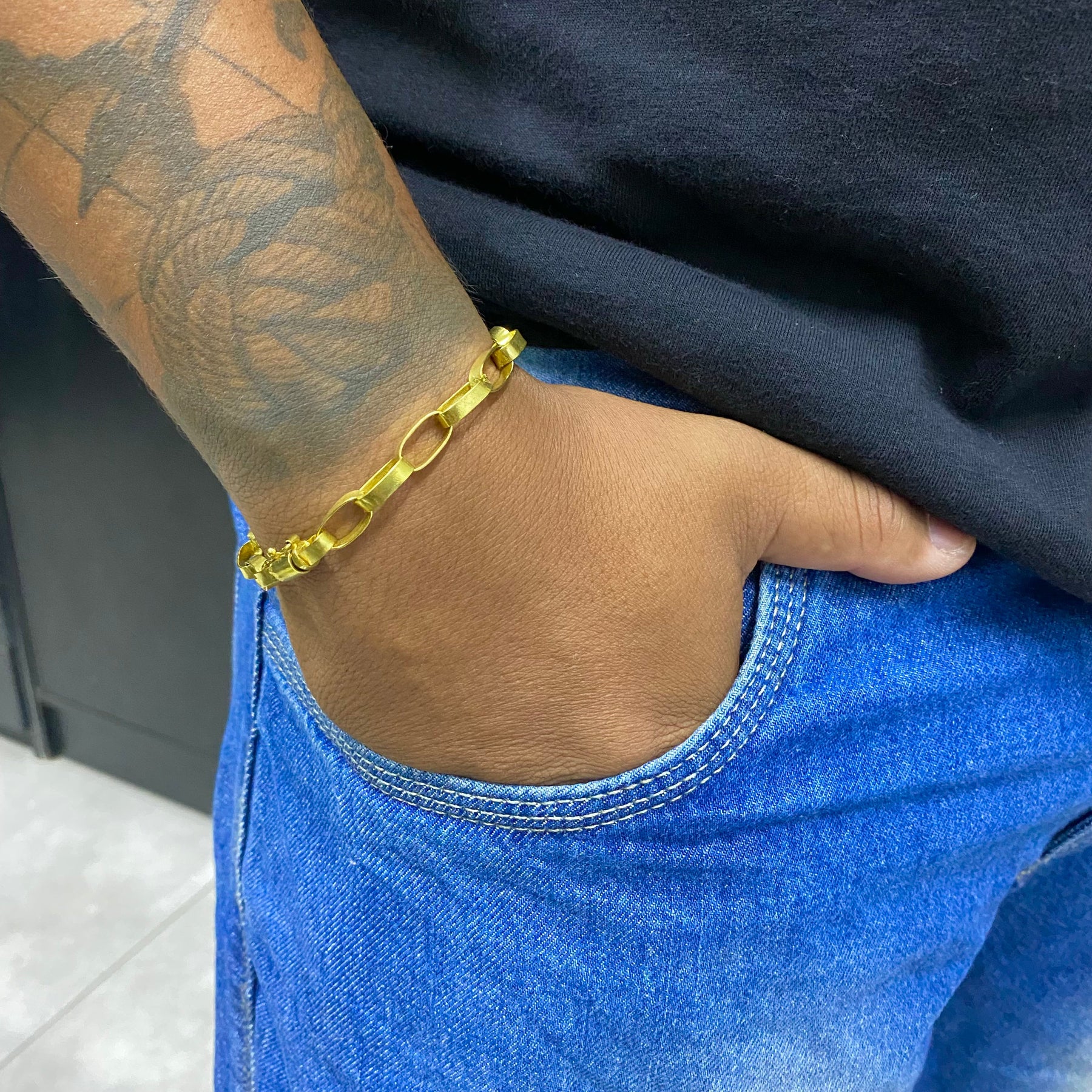 PULSEIRA ELO TIJOLINHO 8MM - WRDJOIAS