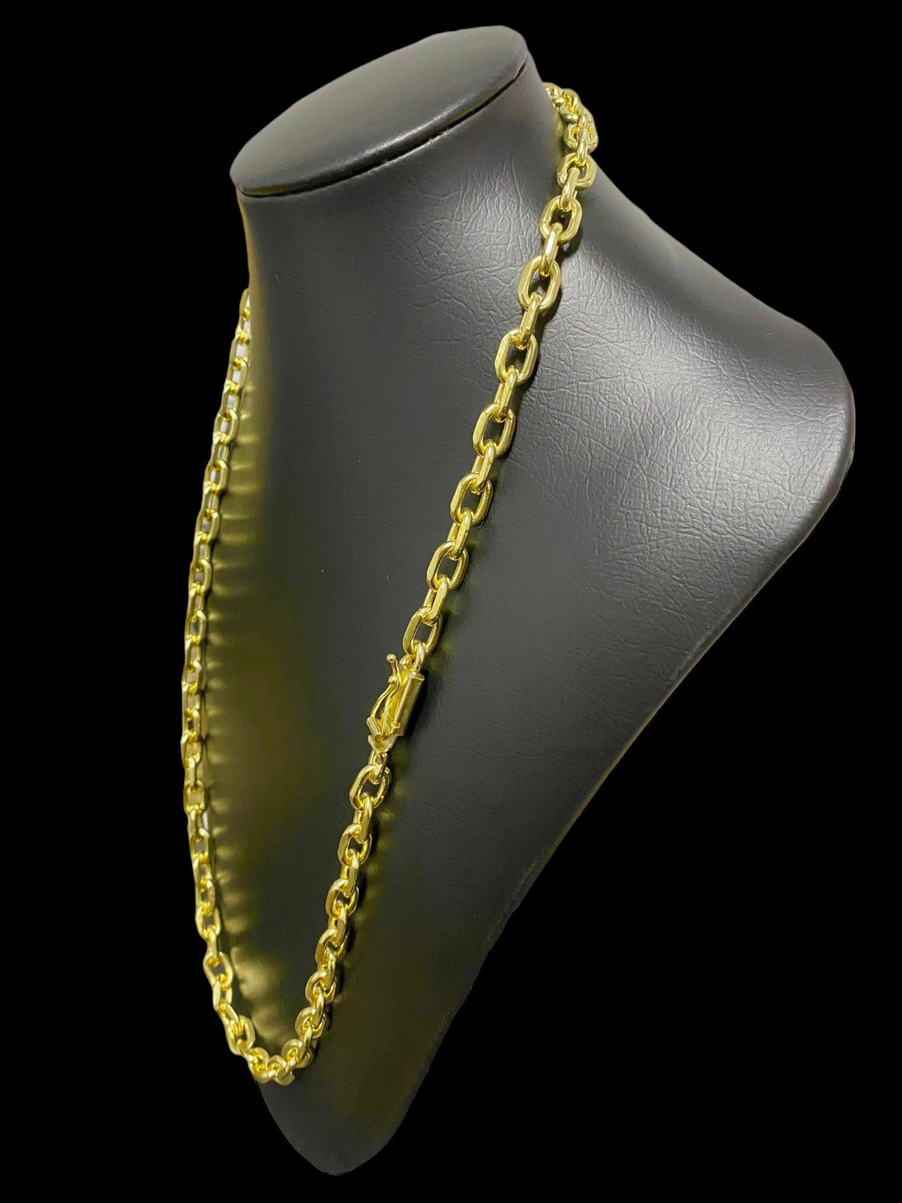 CORRENTE ELO CADEADO QUINA G 10MM - 70CM - WRDJOIAS