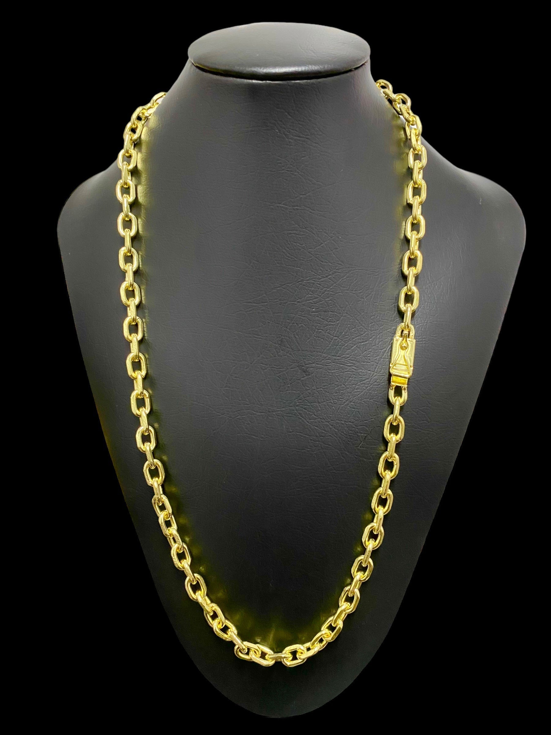 CORRENTE ELO CADEADO QUINA G 10MM - 70CM - WRDJOIAS