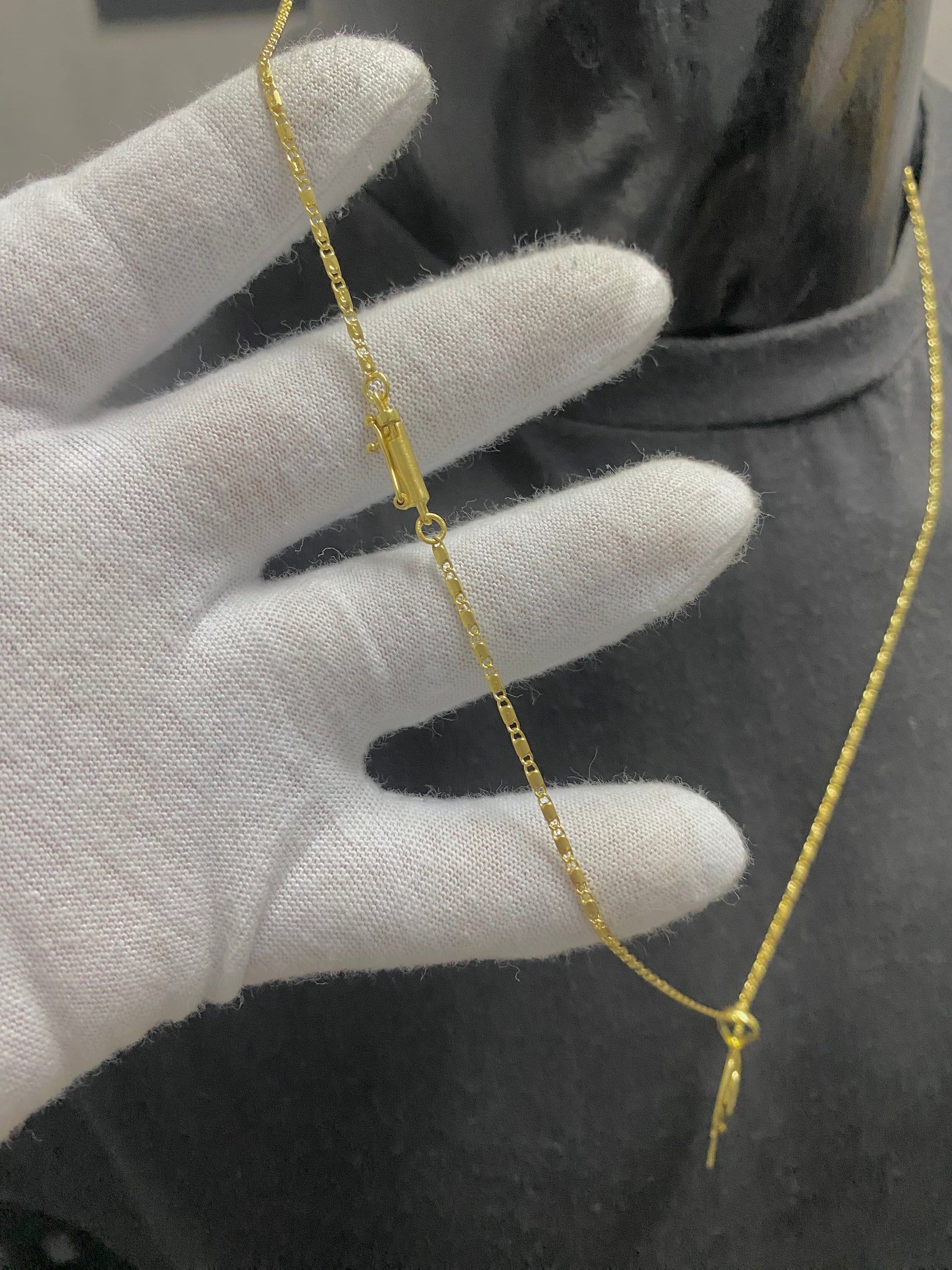 CORRENTE ELO PIASTRINE 2MM C/PING FÉ - WRDJOIAS