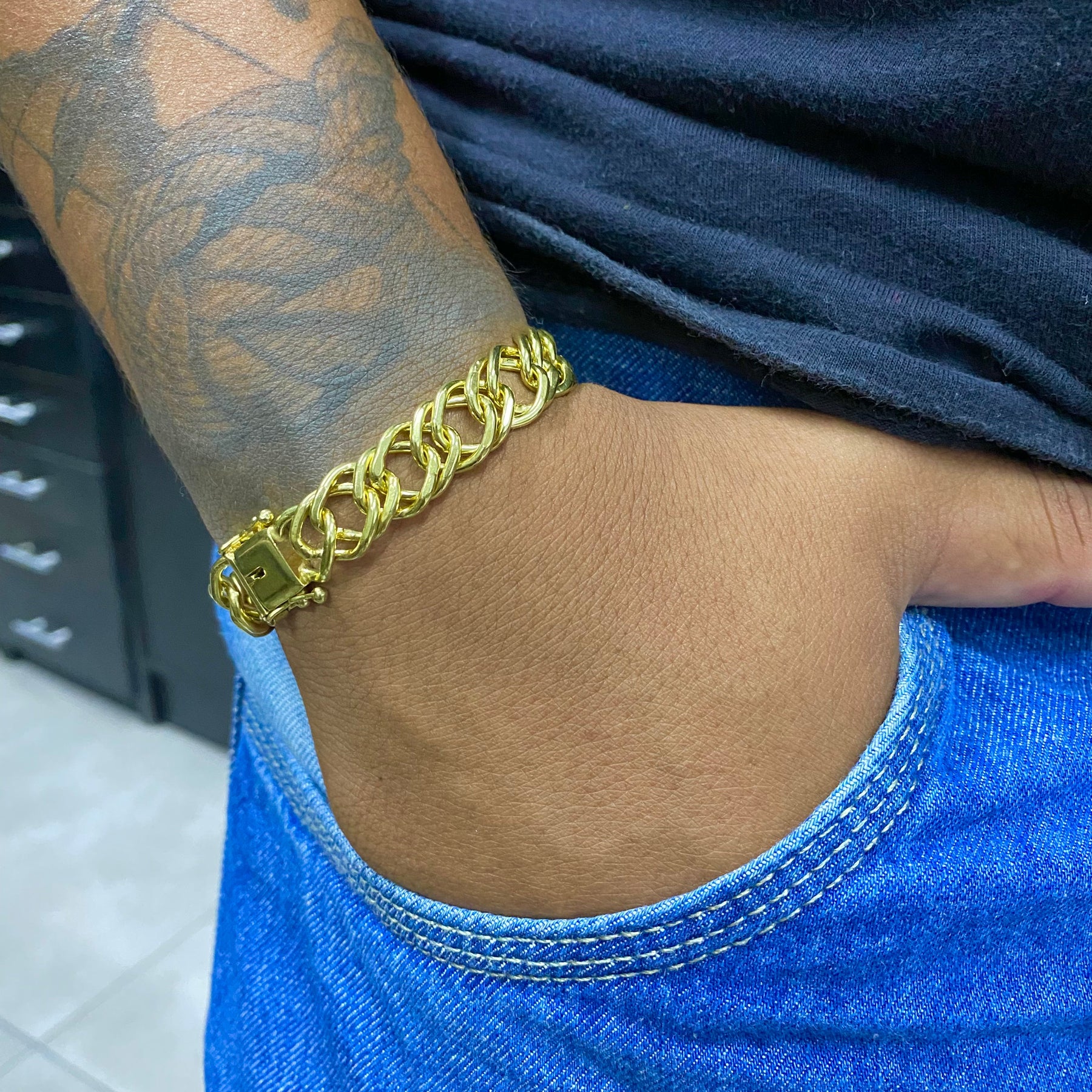 PULSEIRA ELO GRUMET DUPLO 12MM - WRDJOIAS
