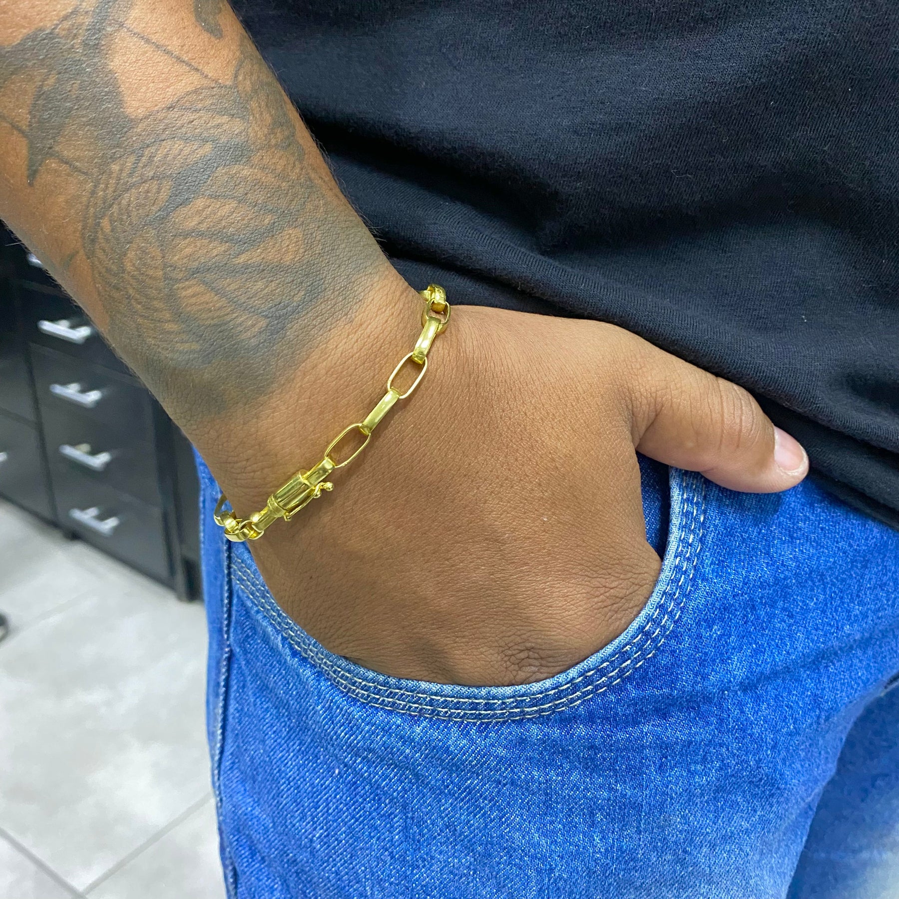 PULSEIRA ELO TIJOLINHO 5MM - WRDJOIAS