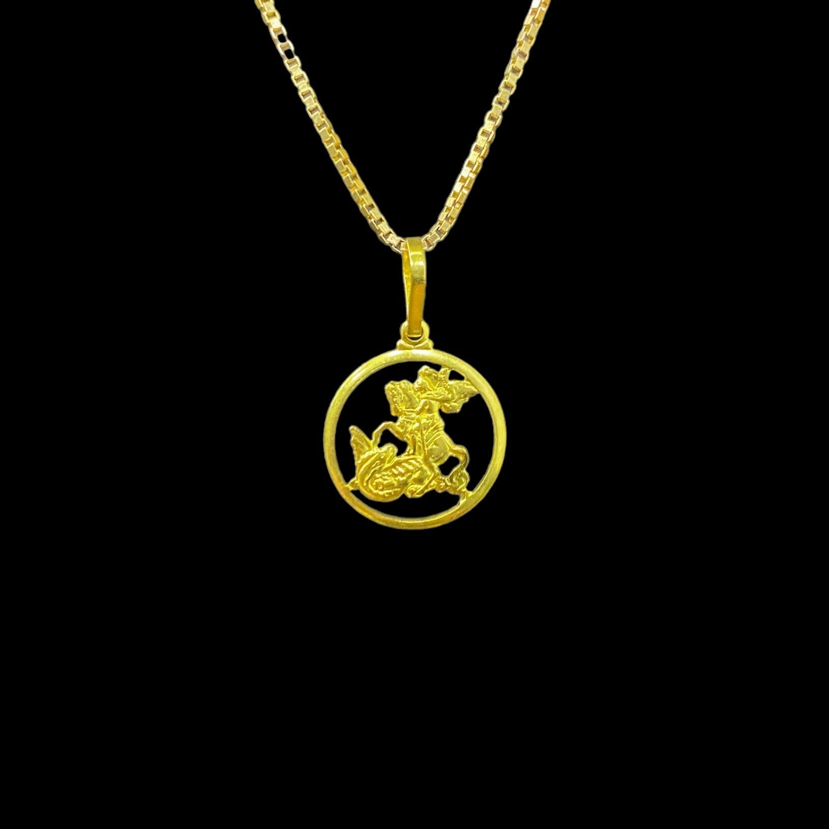 PINGENTE SÃO JORGE VAZADO - WRDJOIAS