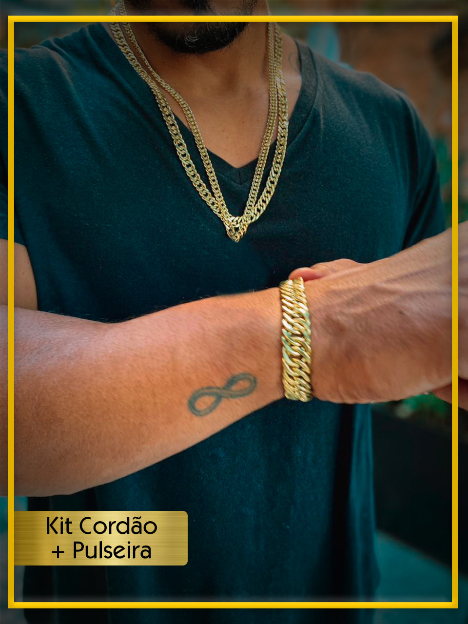 KIT CORDÃO + PULSEIRA