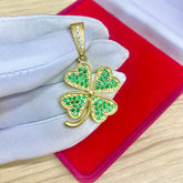 PINGENTE TREVO DA SORTE CRAVEJADO