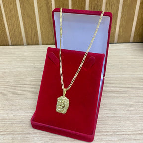 KIT CORRENTE ELO GRUMET 2MM + PULSEIRA BRINDE + PINGENTE BRINDE