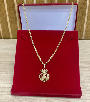 CORRENTE ELO CADEADO QUINA 4MM + PINGENTES