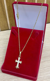 CORRENTE ELO CADEADO 2MM + PINGENTE CRUZ 3D CRAV