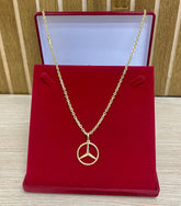 CORRENTE ELO CADEADO QUINA 4MM + PINGENTE BRINDE + PULSEIRA BRINDE