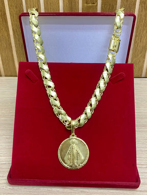 CORRENTE ELO FRISO S 12MM + PINGENTES