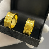 PAR DE ALIANÇAS MOD BULGARI 02 FRISOS 10MM