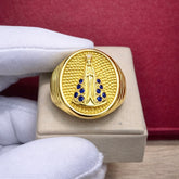 ANEL NOSSA SENHORA OVAL CRAVEJADO