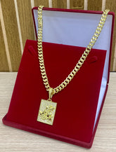 CORRENTE ELO PITBULL 8MM + PLACA SÃO JORGE CRAV