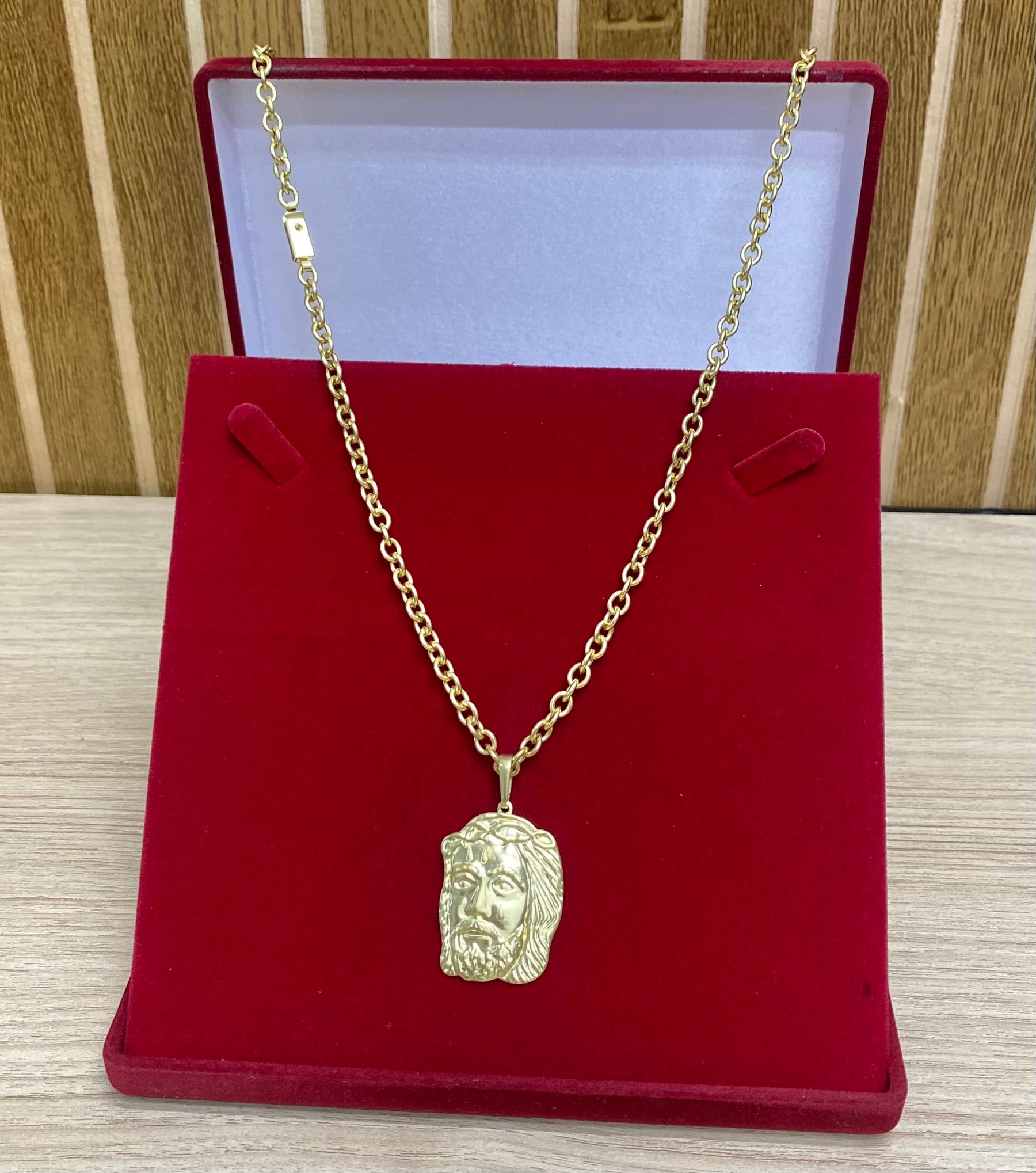 CORRENTE ELO CADEADO BOLEADO 4MM + PINGENTE BRINDE + PULSEIRA BRINDE