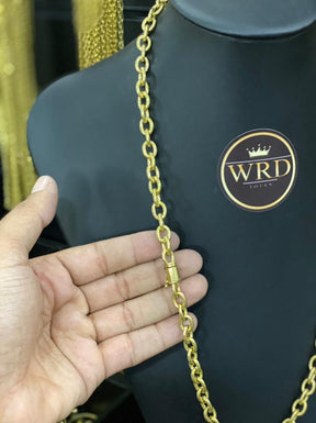 CORRENTE ELO CADEADO 10MM - 70 CM - WRDJOIAS
