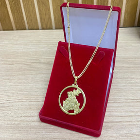 KIT CORRENTE ELO GRUMET 2MM + PULSEIRA BRINDE + PINGENTE BRINDE