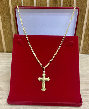 CORRENTE ELO CADEADO QUINA 4MM + PINGENTES